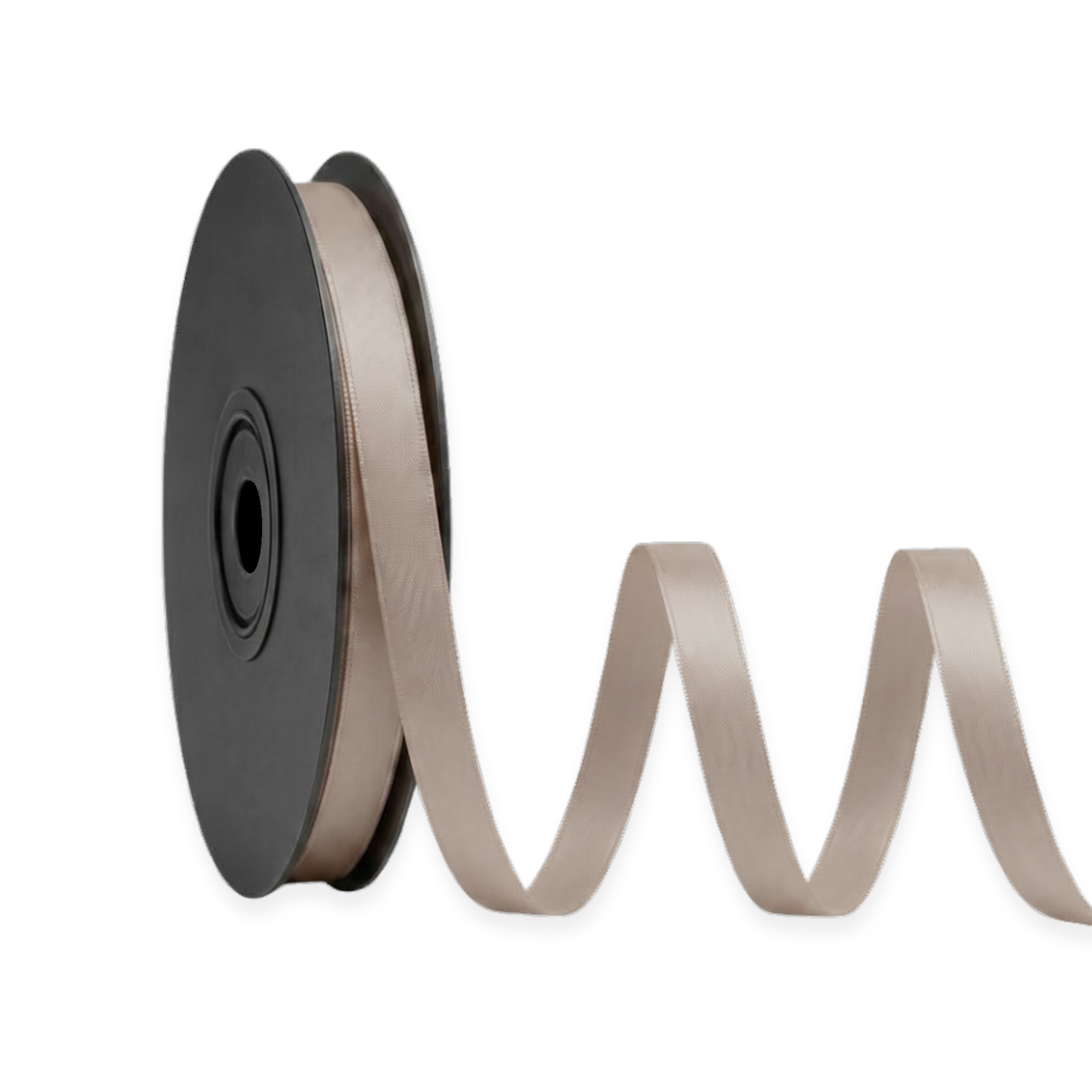 Deluxe-Satinbandrolle, beidseitig verwendbar, 25 m – Breiten 3–63 mm – Oeko-Tex Standard 100