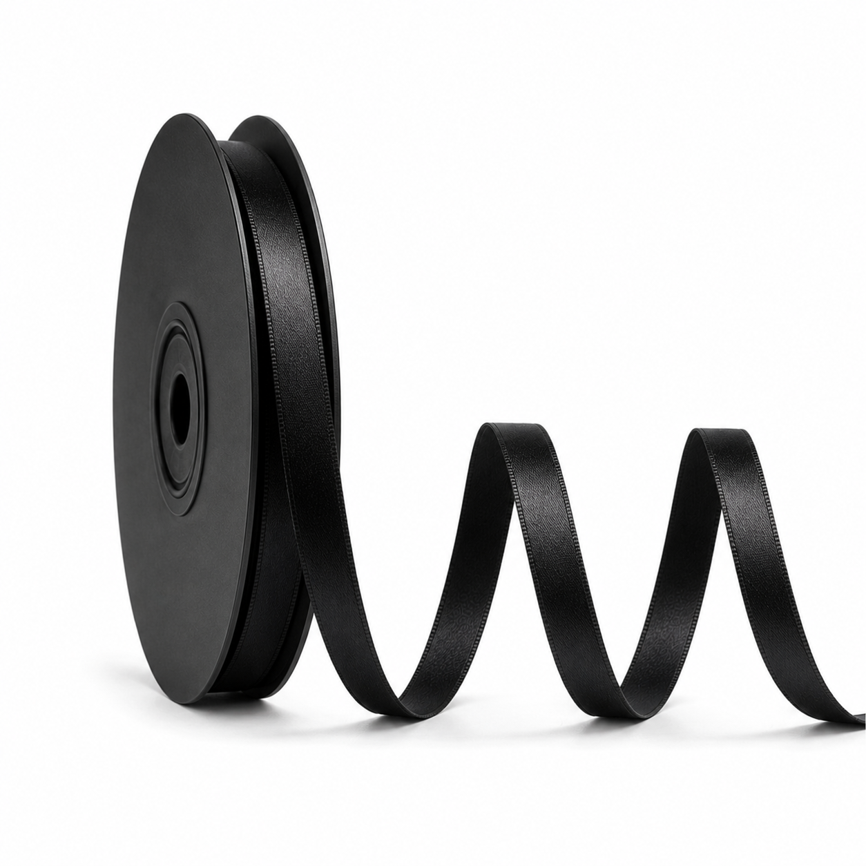 Deluxe-Satinbandrolle, beidseitig verwendbar, 25 m – Breiten 3–63 mm – Oeko-Tex Standard 100