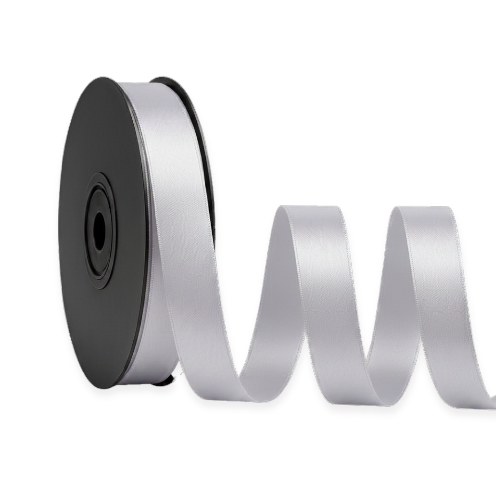 Deluxe-Satinbandrolle, beidseitig verwendbar, 25 m – Breiten 3–63 mm – Oeko-Tex Standard 100