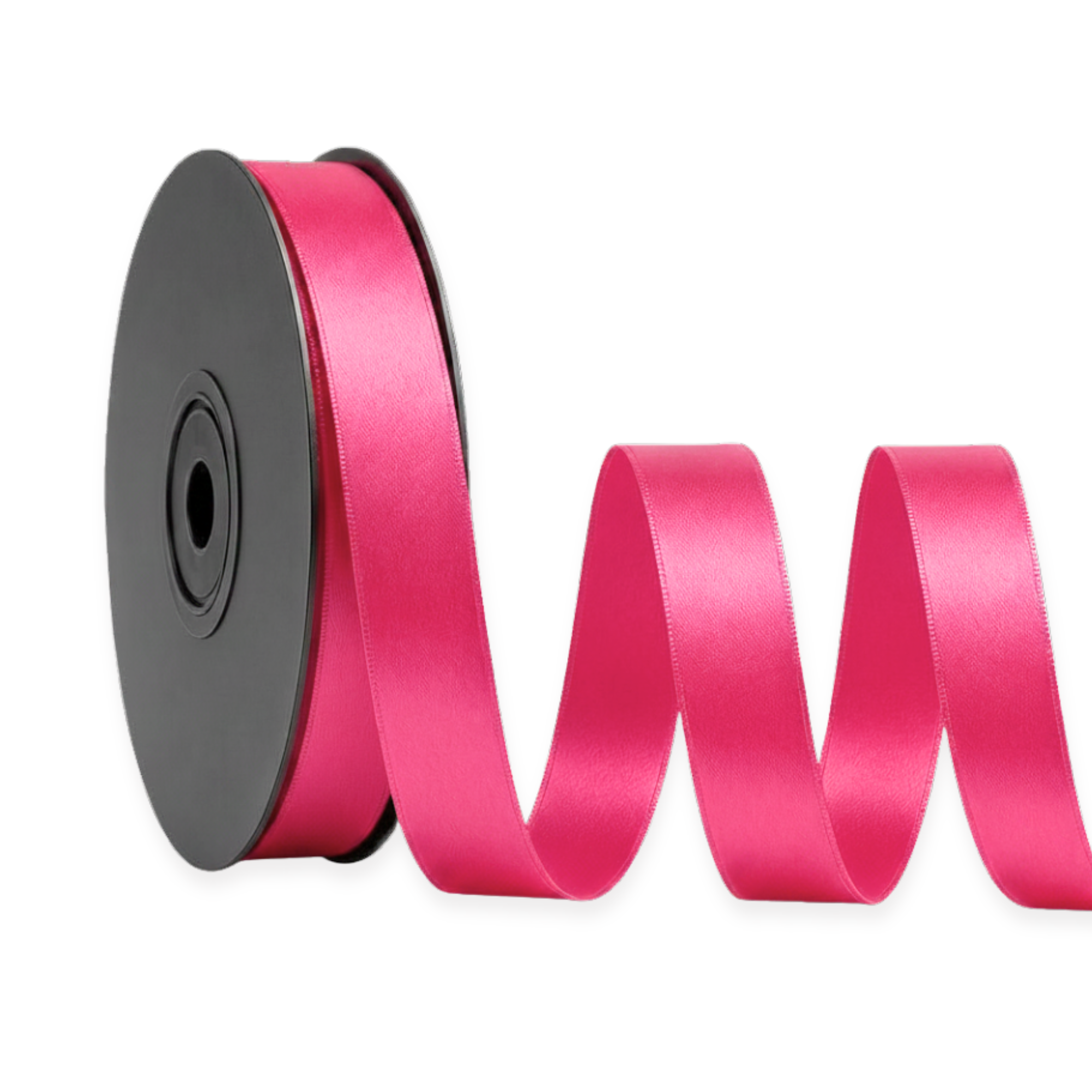 Deluxe-Satinbandrolle, beidseitig verwendbar, 25 m – Breiten 3–63 mm – Oeko-Tex Standard 100