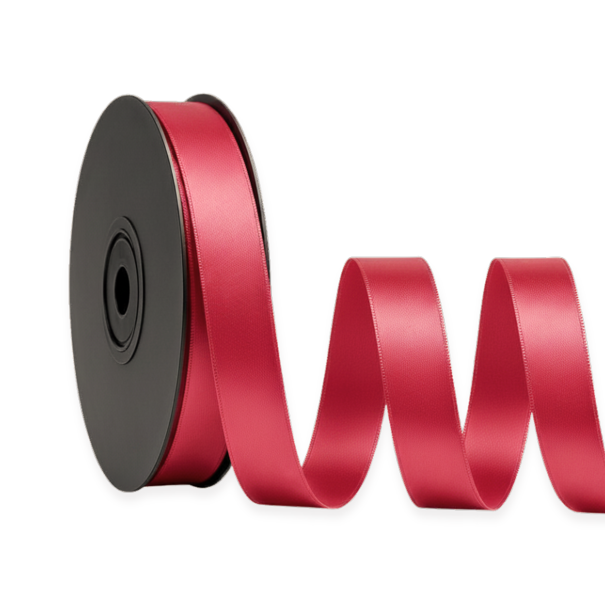 Deluxe-Satinbandrolle, beidseitig verwendbar, 25 m – Breiten 3–63 mm – Oeko-Tex Standard 100