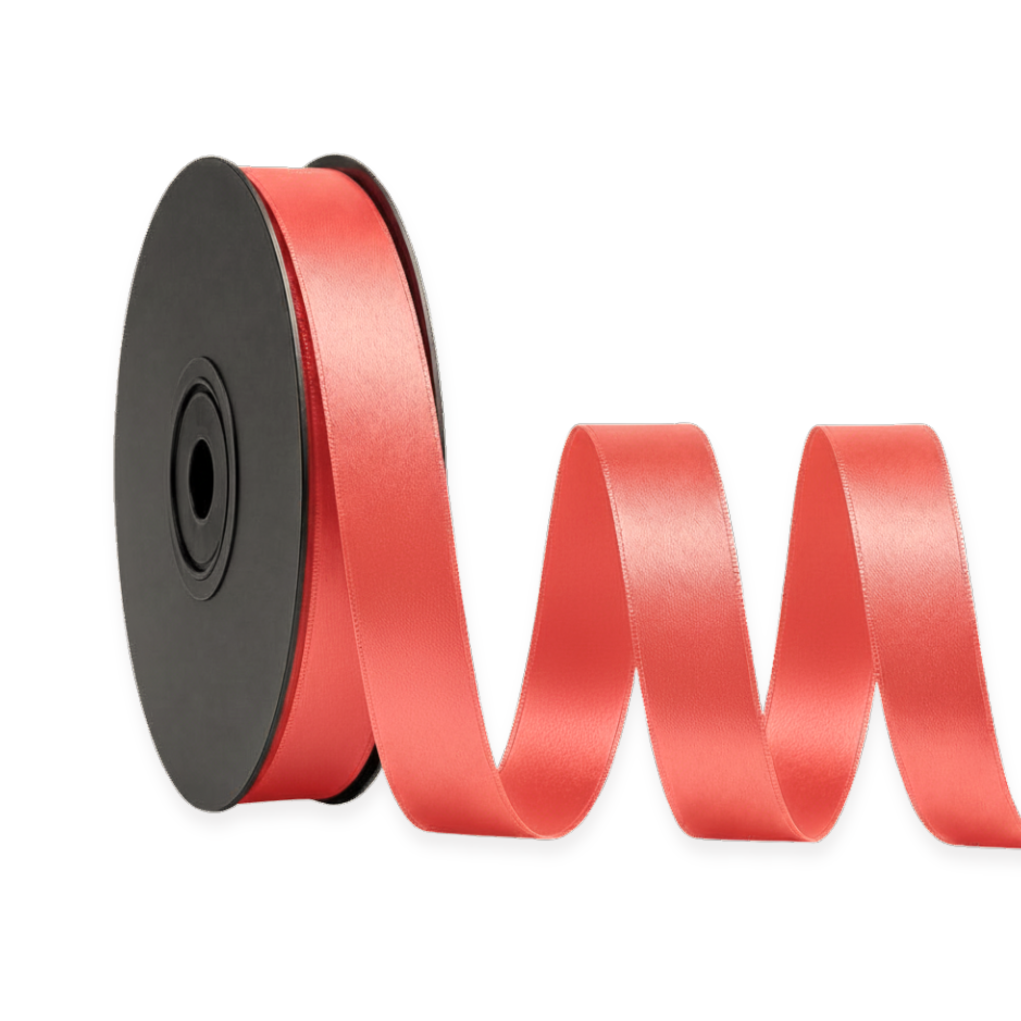 Deluxe-Satinbandrolle, beidseitig verwendbar, 25 m – Breiten 3–63 mm – Oeko-Tex Standard 100