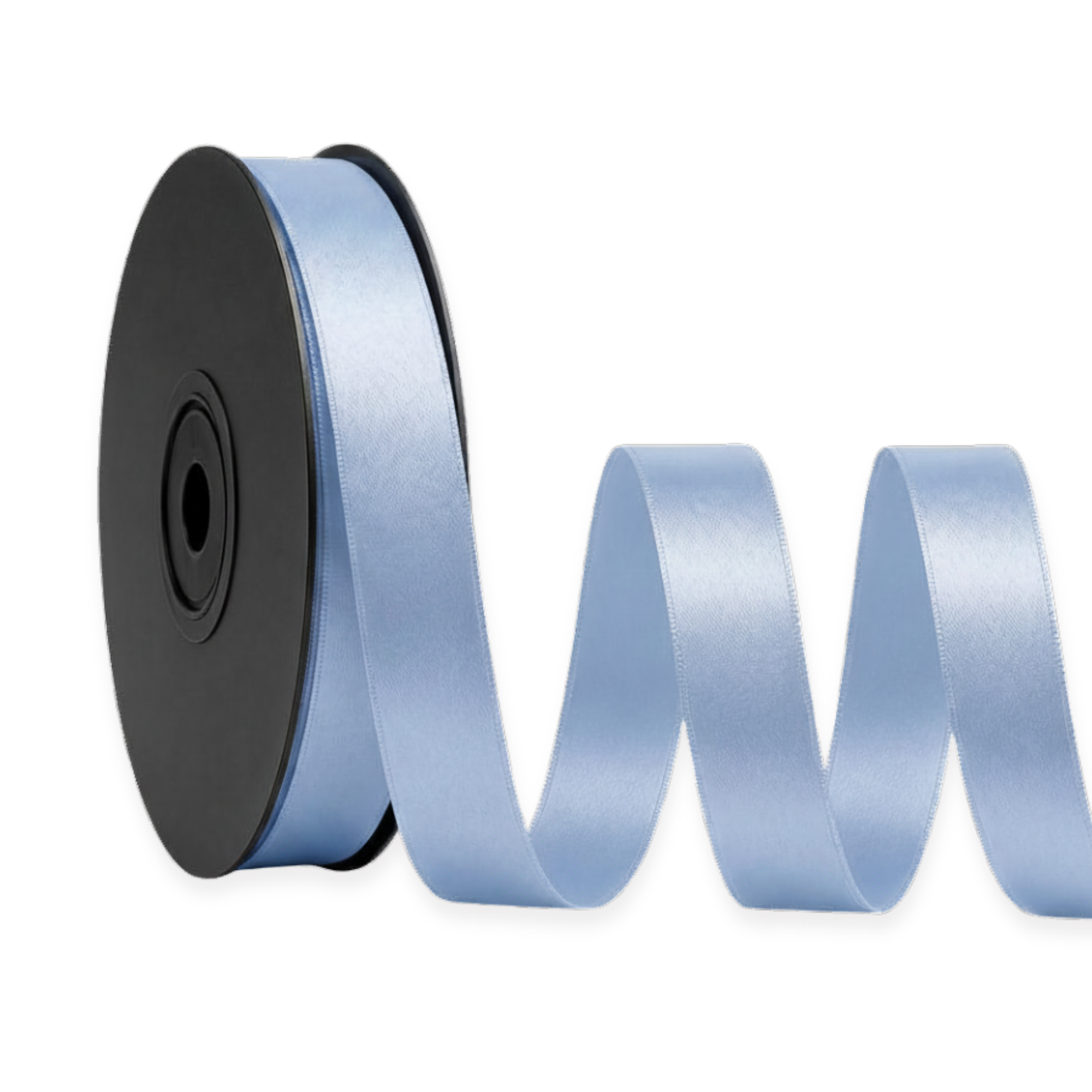 Deluxe-Satinbandrolle, beidseitig verwendbar, 25 m – Breiten 3–63 mm – Oeko-Tex Standard 100