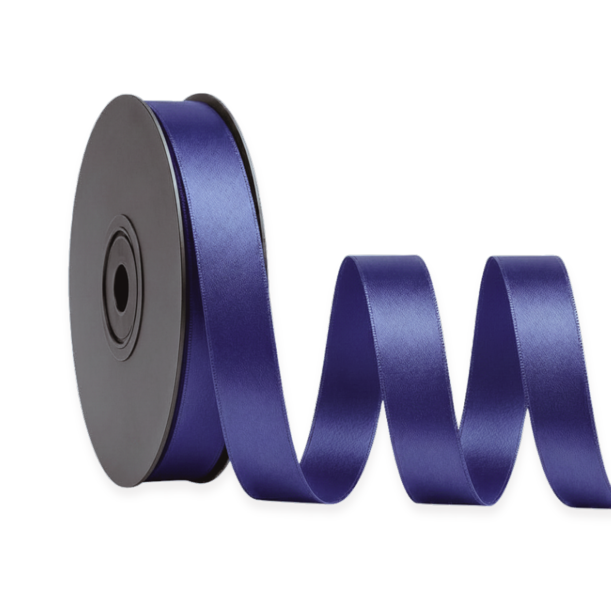 Deluxe-Satinbandrolle, beidseitig verwendbar, 25 m – Breiten 3–63 mm – Oeko-Tex Standard 100