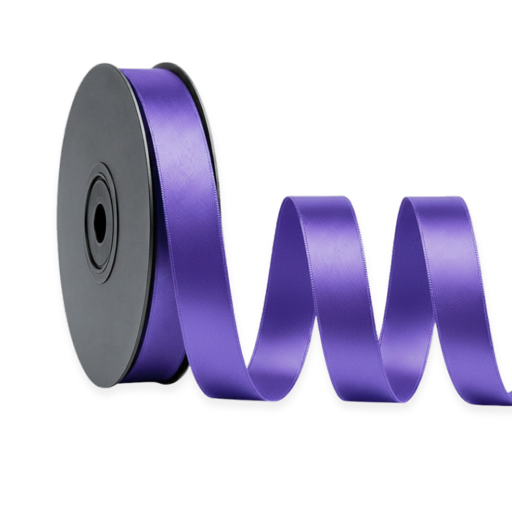 Deluxe-Satinbandrolle, beidseitig verwendbar, 25 m – Breiten 3–63 mm – Oeko-Tex Standard 100
