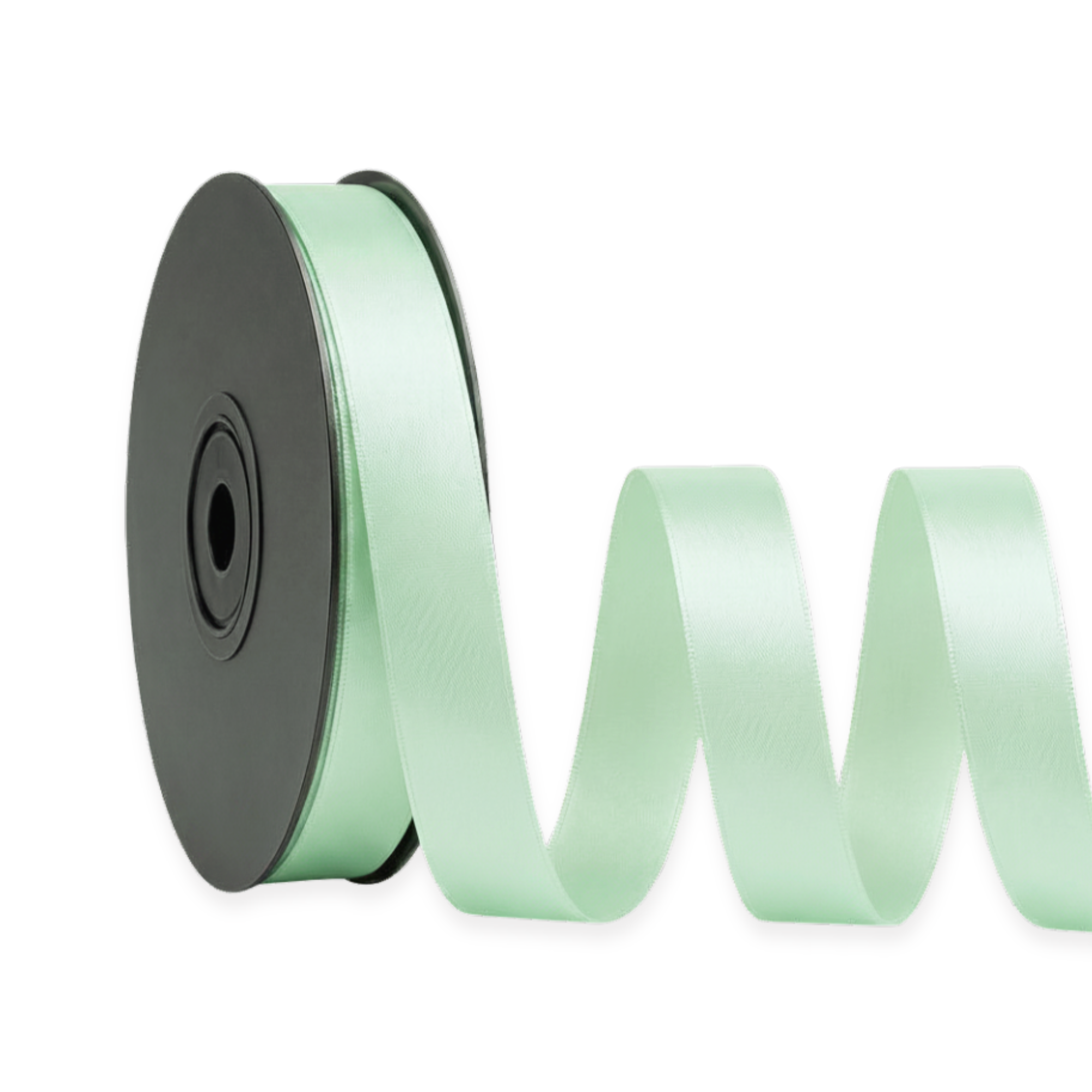 Deluxe-Satinbandrolle, beidseitig verwendbar, 25 m – Breiten 3–63 mm – Oeko-Tex Standard 100
