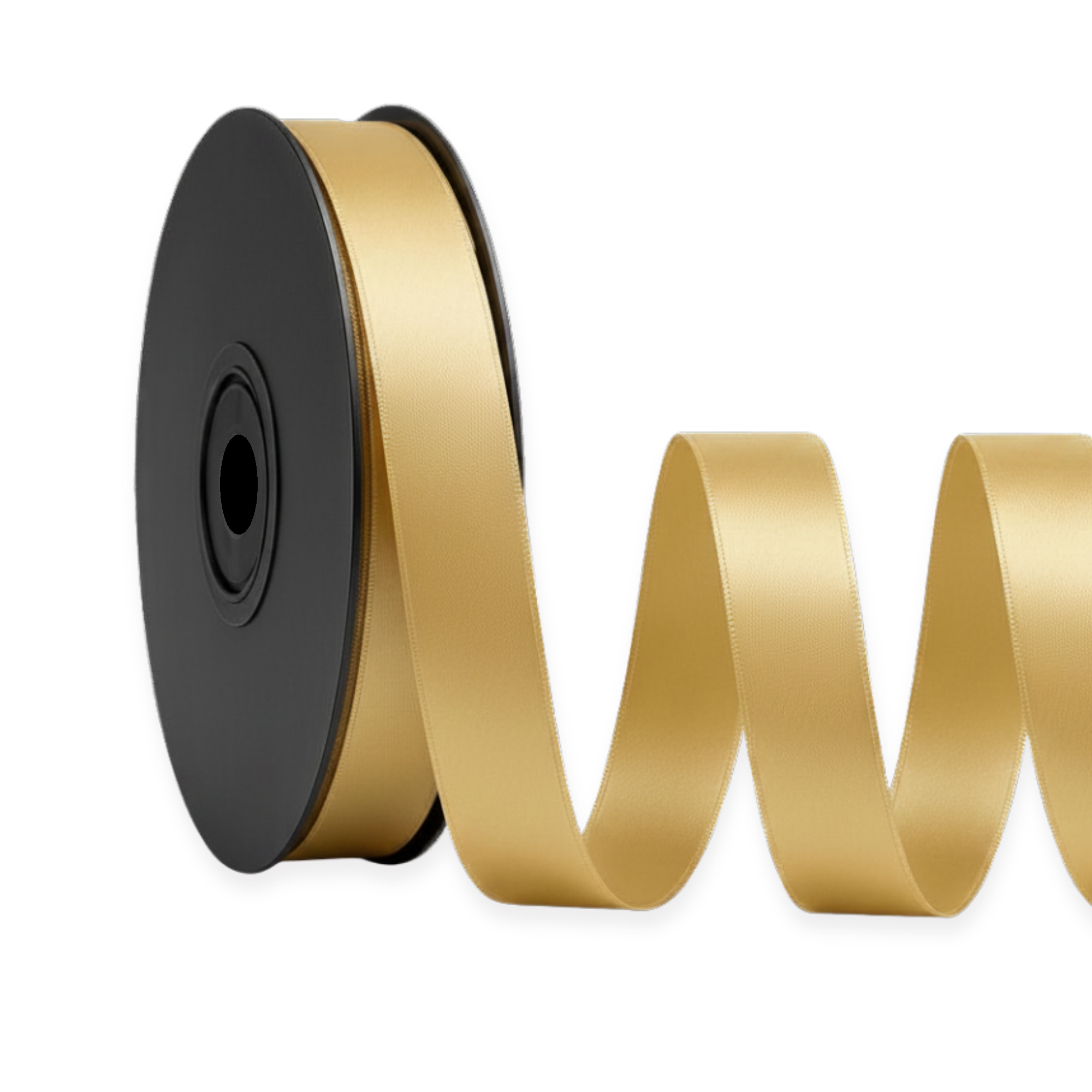 Deluxe-Satinbandrolle, beidseitig verwendbar, 25 m – Breiten 3–63 mm – Oeko-Tex Standard 100
