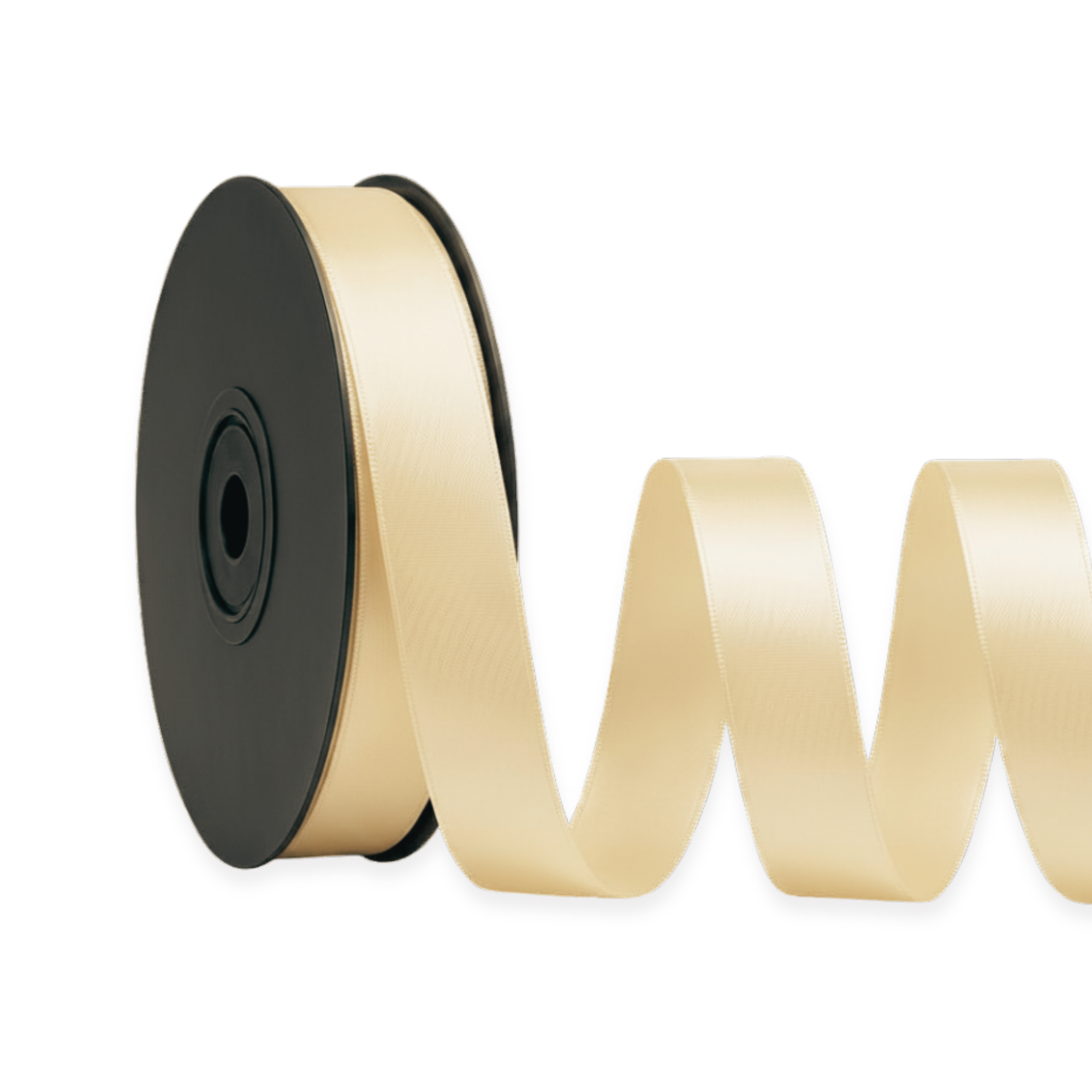 Deluxe-Satinbandrolle, beidseitig verwendbar, 25 m – Breiten 3–63 mm – Oeko-Tex Standard 100