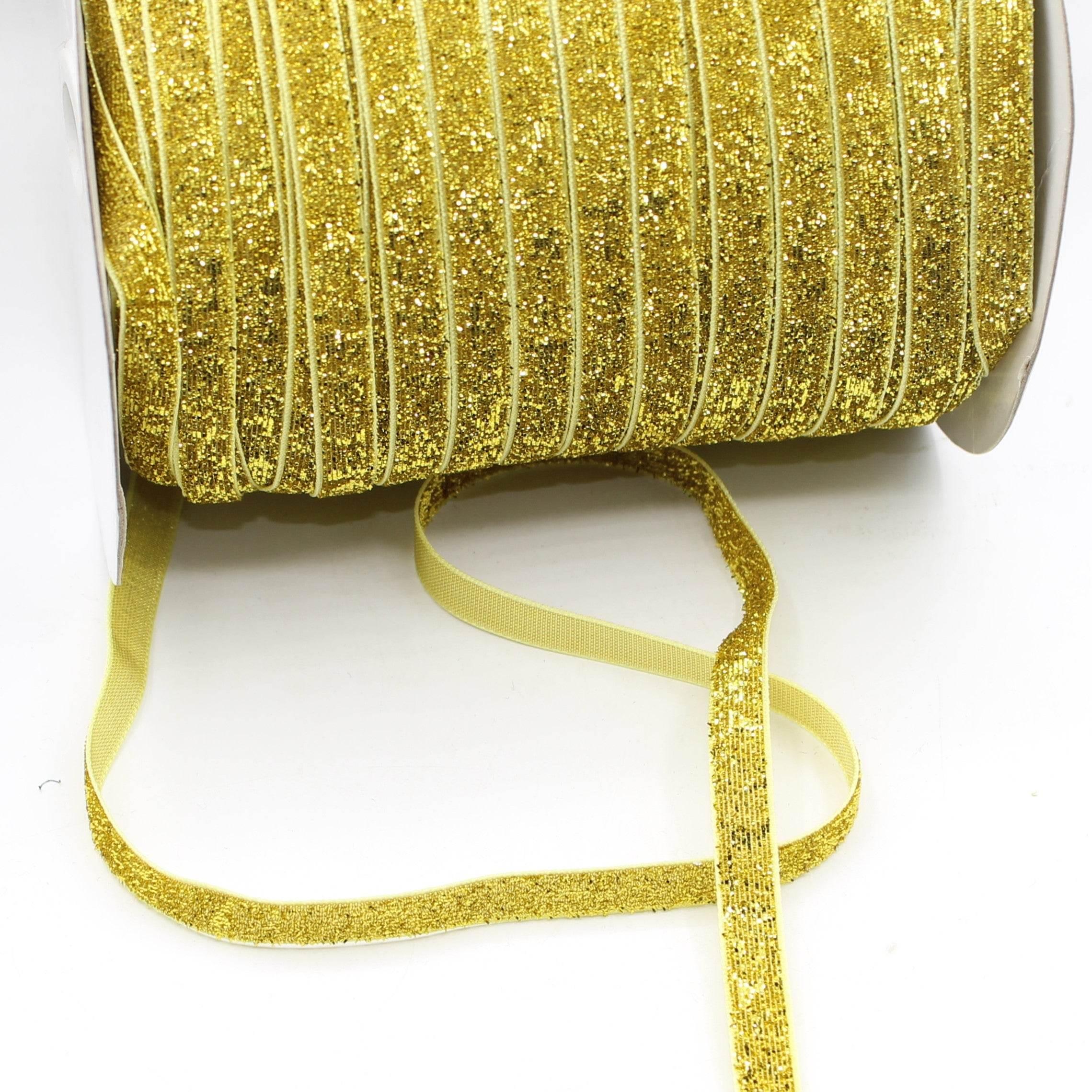 5 Meters 10 / 15 / 25mm Glitter Lurex Velvet Ribbons #VEL1502 - ACCESSOIRES LEDUC BV