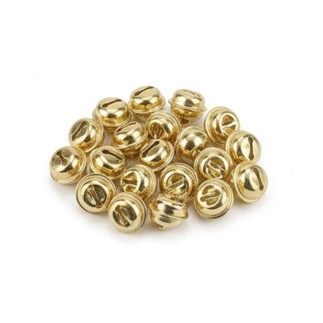 Sewing Jingle Bells 13, 18 & 30mm – Gold & Silver – 20 pcs