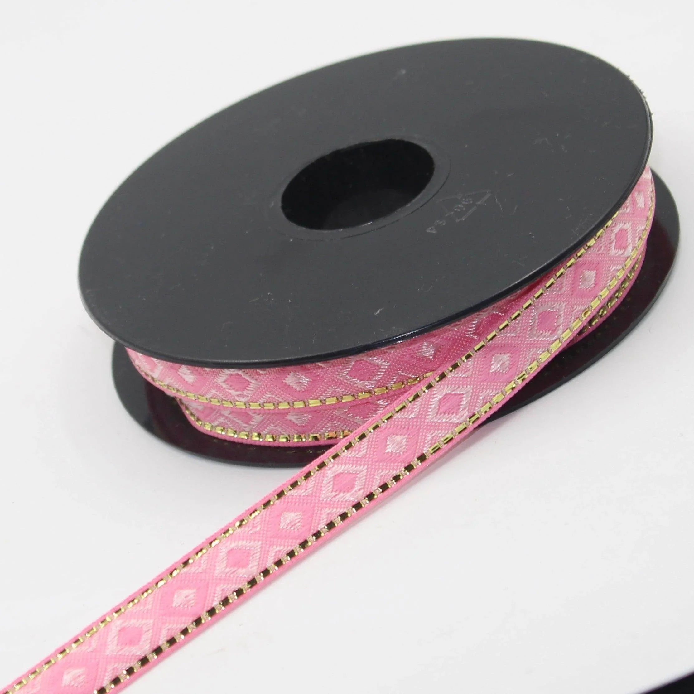 10 meters 12mm Floral Jacquard Braid with Lurex Edges #JAC4693 - ACCESSOIRES LEDUC BV