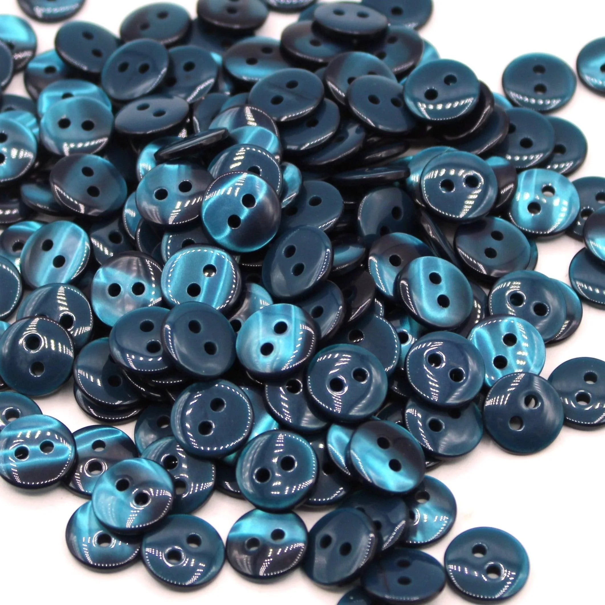 50 pieces 11mm - 2 Holes Polyester Button for Blouses (18") - (KP2 105 18") - ACCESSOIRES LEDUC BV
