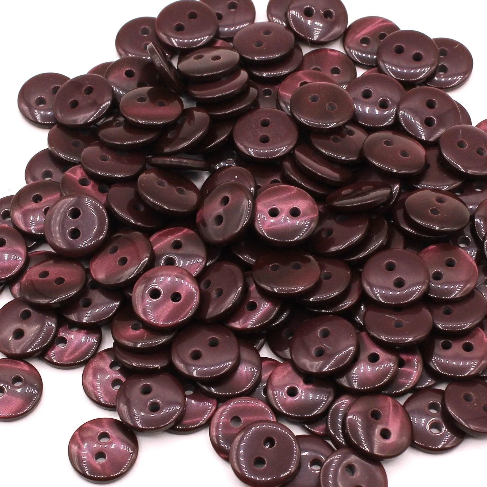 50 pieces 11mm - 2 Holes Polyester Button for Blouses (18") - (KP2 105 18") - ACCESSOIRES LEDUC BV