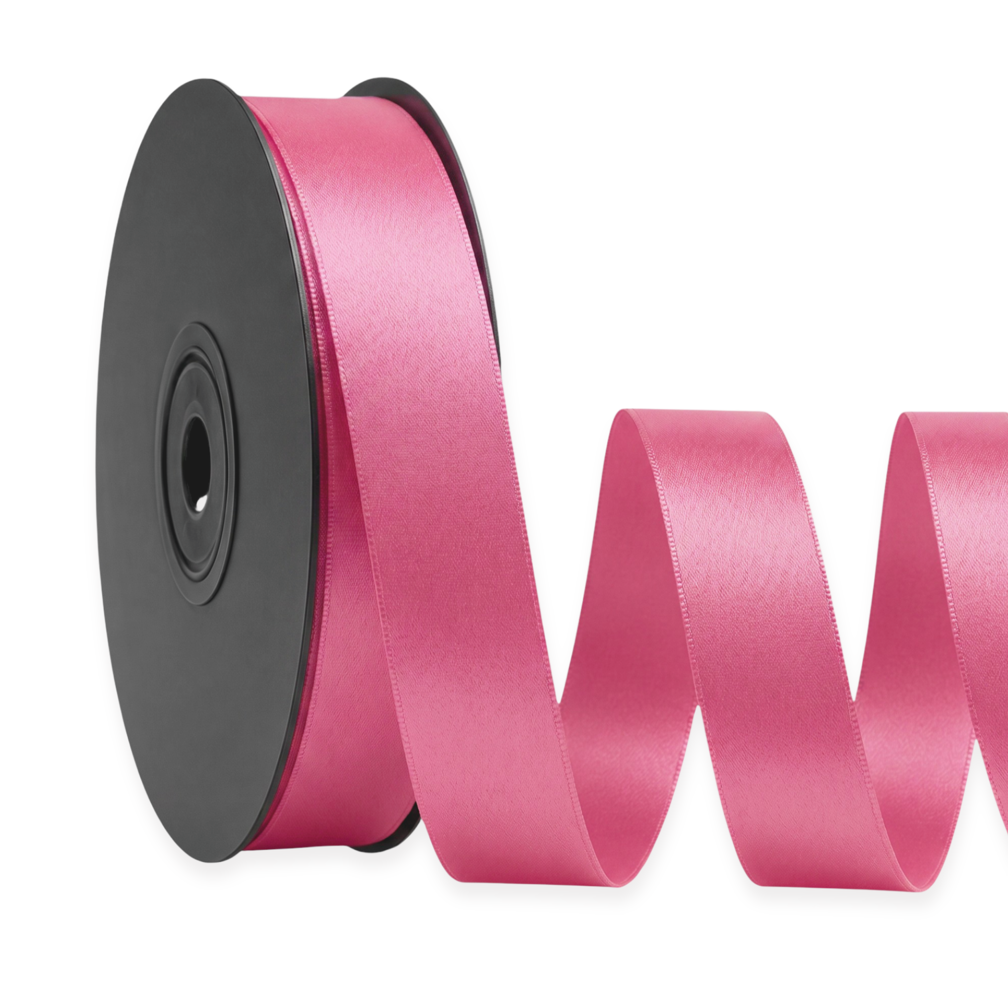 Deluxe-Satinbandrolle, beidseitig verwendbar, 25 m – Breiten 3–63 mm – Oeko-Tex Standard 100