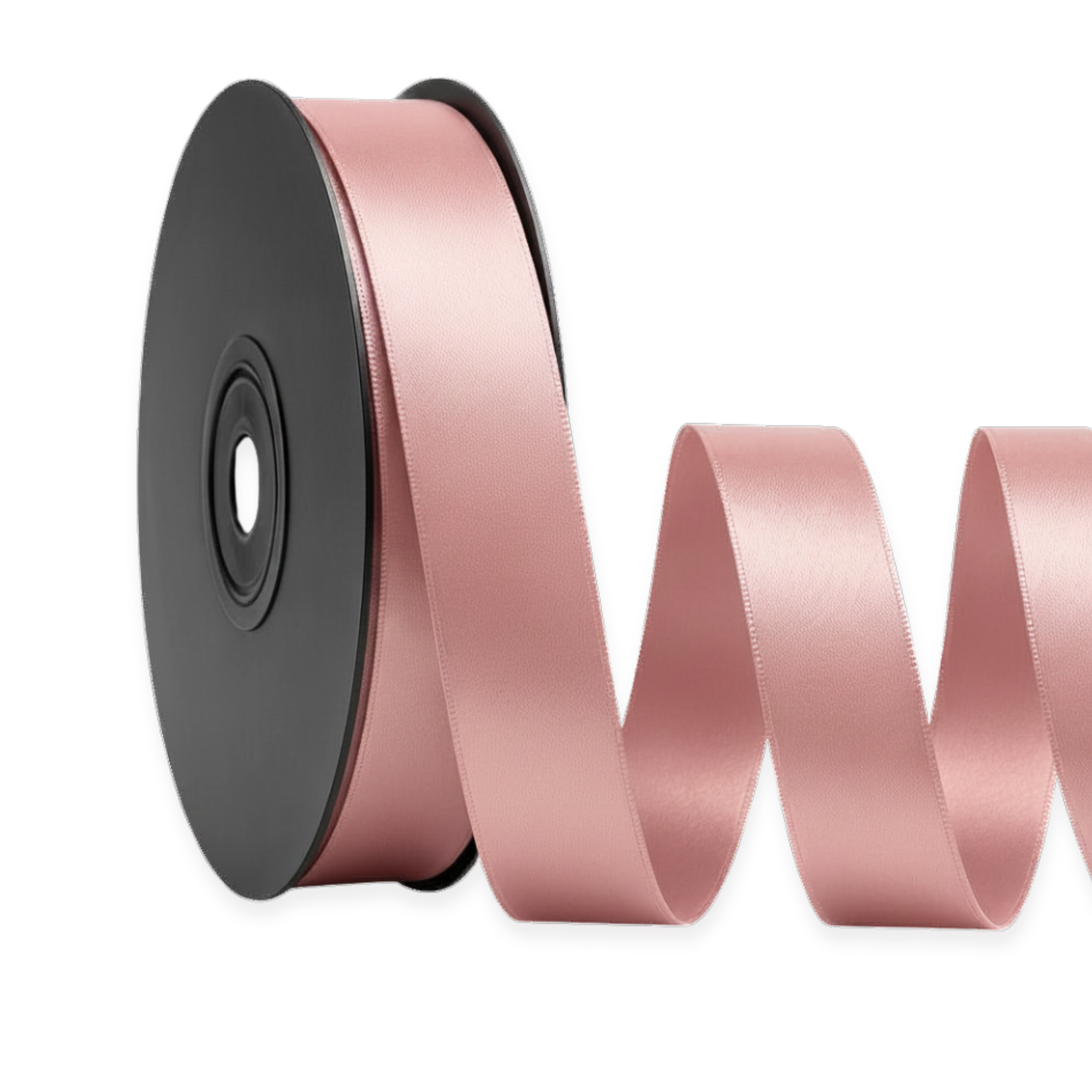 Deluxe-Satinbandrolle, beidseitig verwendbar, 25 m – Breiten 3–63 mm – Oeko-Tex Standard 100