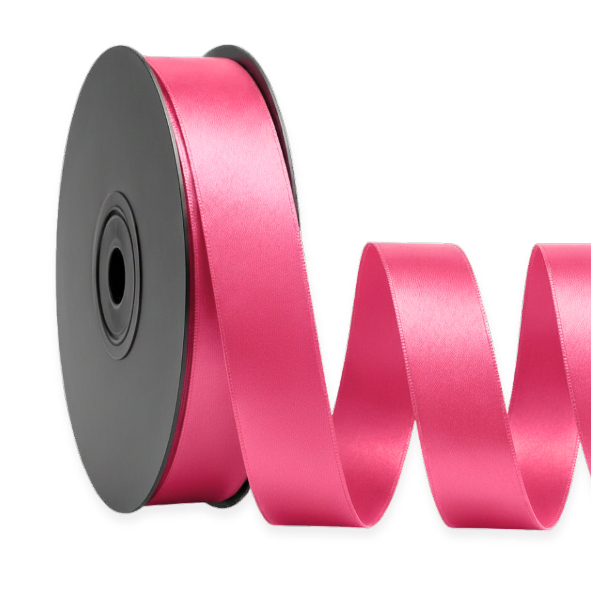 Deluxe-Satinbandrolle, beidseitig verwendbar, 25 m – Breiten 3–63 mm – Oeko-Tex Standard 100