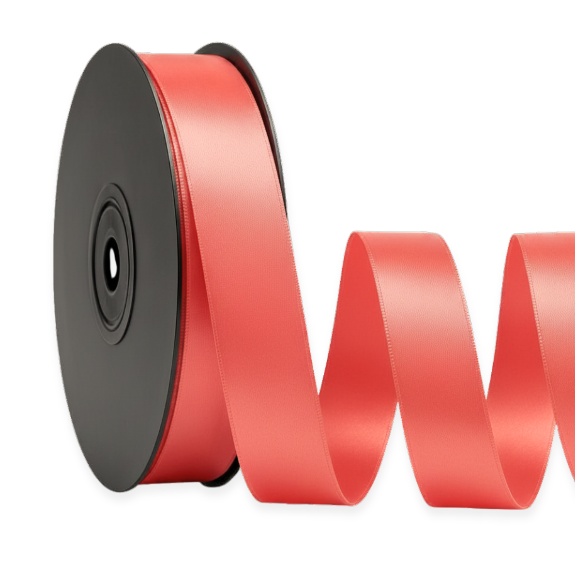 Deluxe-Satinbandrolle, beidseitig verwendbar, 25 m – Breiten 3–63 mm – Oeko-Tex Standard 100