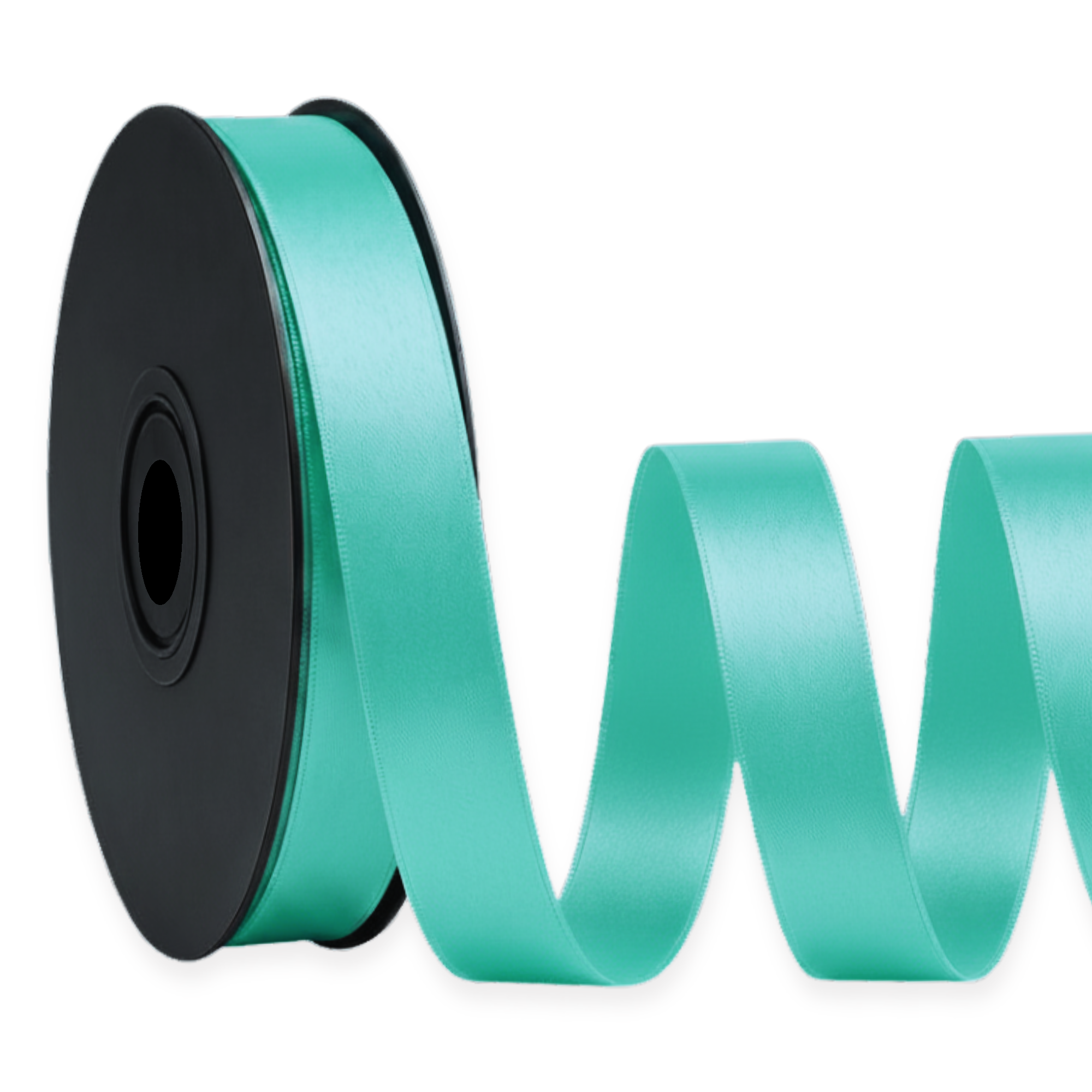 Deluxe-Satinbandrolle, beidseitig verwendbar, 25 m – Breiten 3–63 mm – Oeko-Tex Standard 100