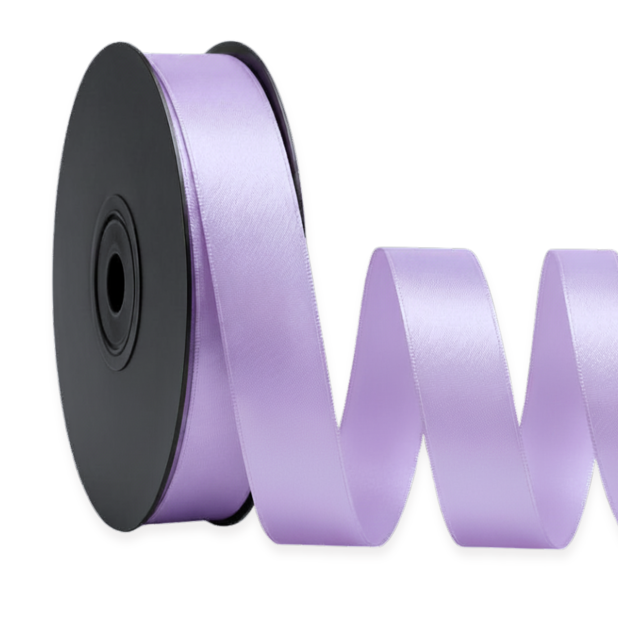Deluxe-Satinbandrolle, beidseitig verwendbar, 25 m – Breiten 3–63 mm – Oeko-Tex Standard 100
