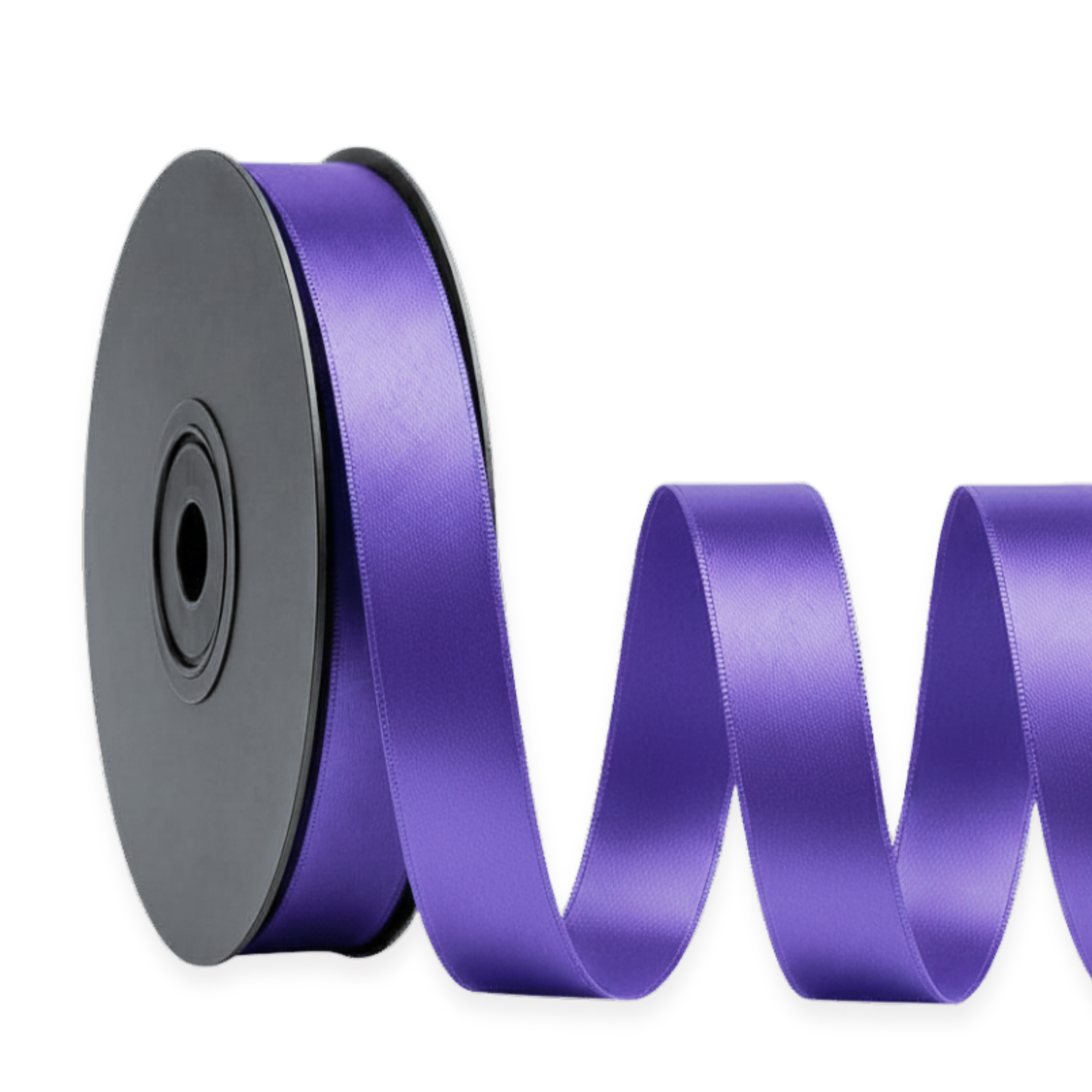 Deluxe-Satinbandrolle, beidseitig verwendbar, 25 m – Breiten 3–63 mm – Oeko-Tex Standard 100