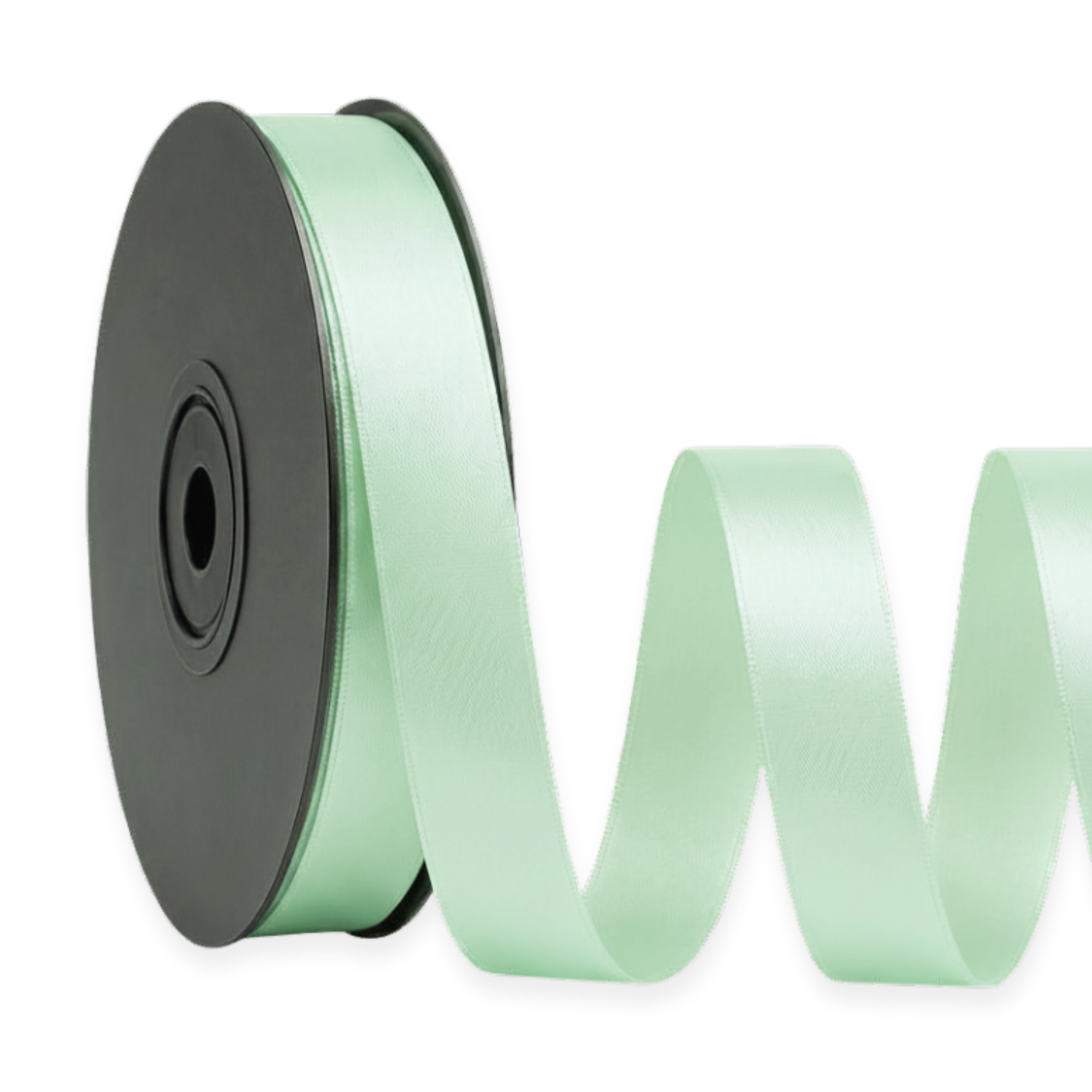 Deluxe-Satinbandrolle, beidseitig verwendbar, 25 m – Breiten 3–63 mm – Oeko-Tex Standard 100