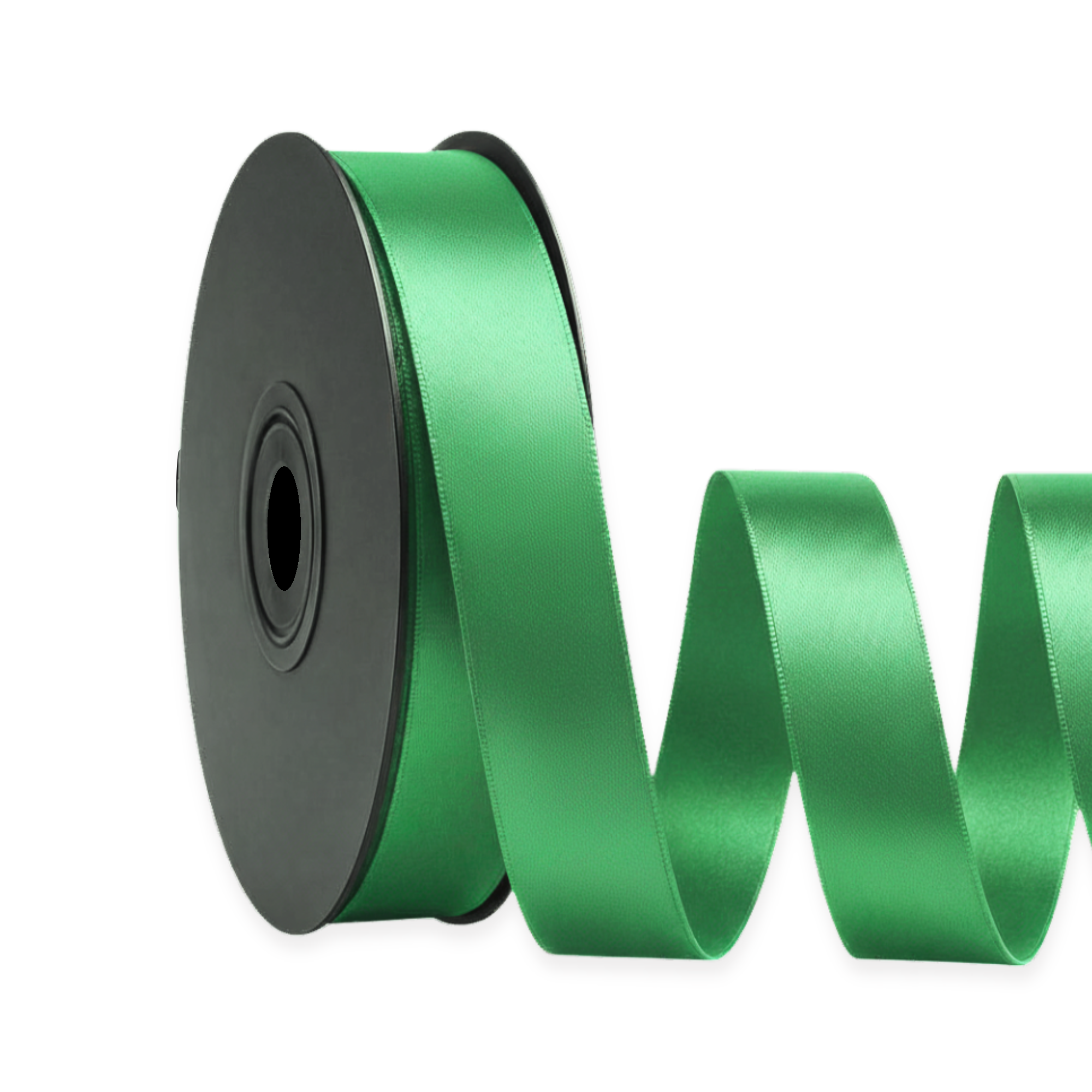 Deluxe-Satinbandrolle, beidseitig verwendbar, 25 m – Breiten 3–63 mm – Oeko-Tex Standard 100