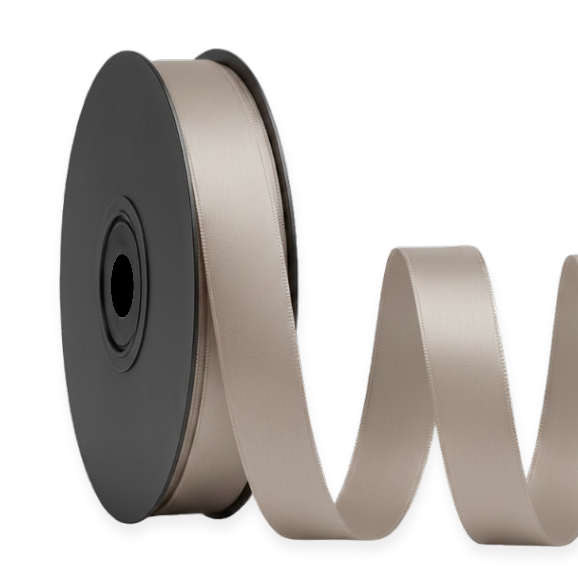 Deluxe-Satinbandrolle, beidseitig verwendbar, 25 m – Breiten 3–63 mm – Oeko-Tex Standard 100