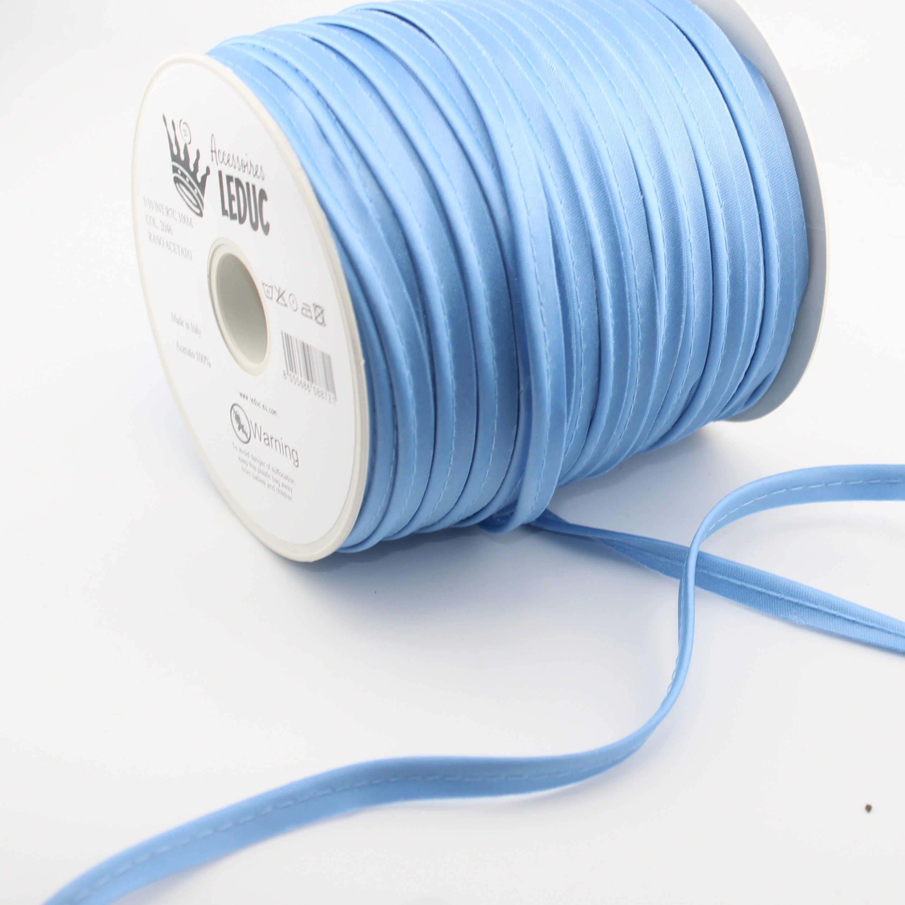 Passepoil en satin, rouleau de 100 m, 10 mm