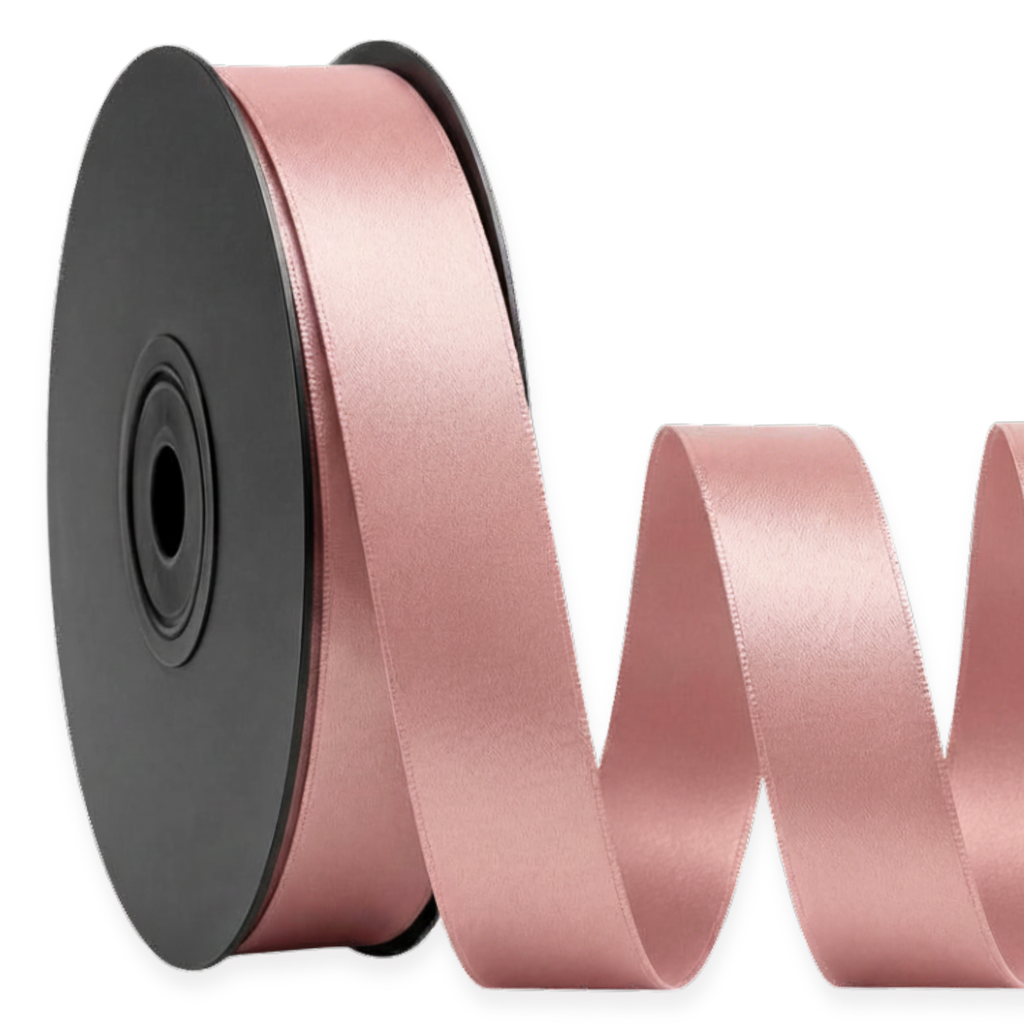 Deluxe-Satinbandrolle, beidseitig verwendbar, 25 m – Breiten 3–63 mm – Oeko-Tex Standard 100