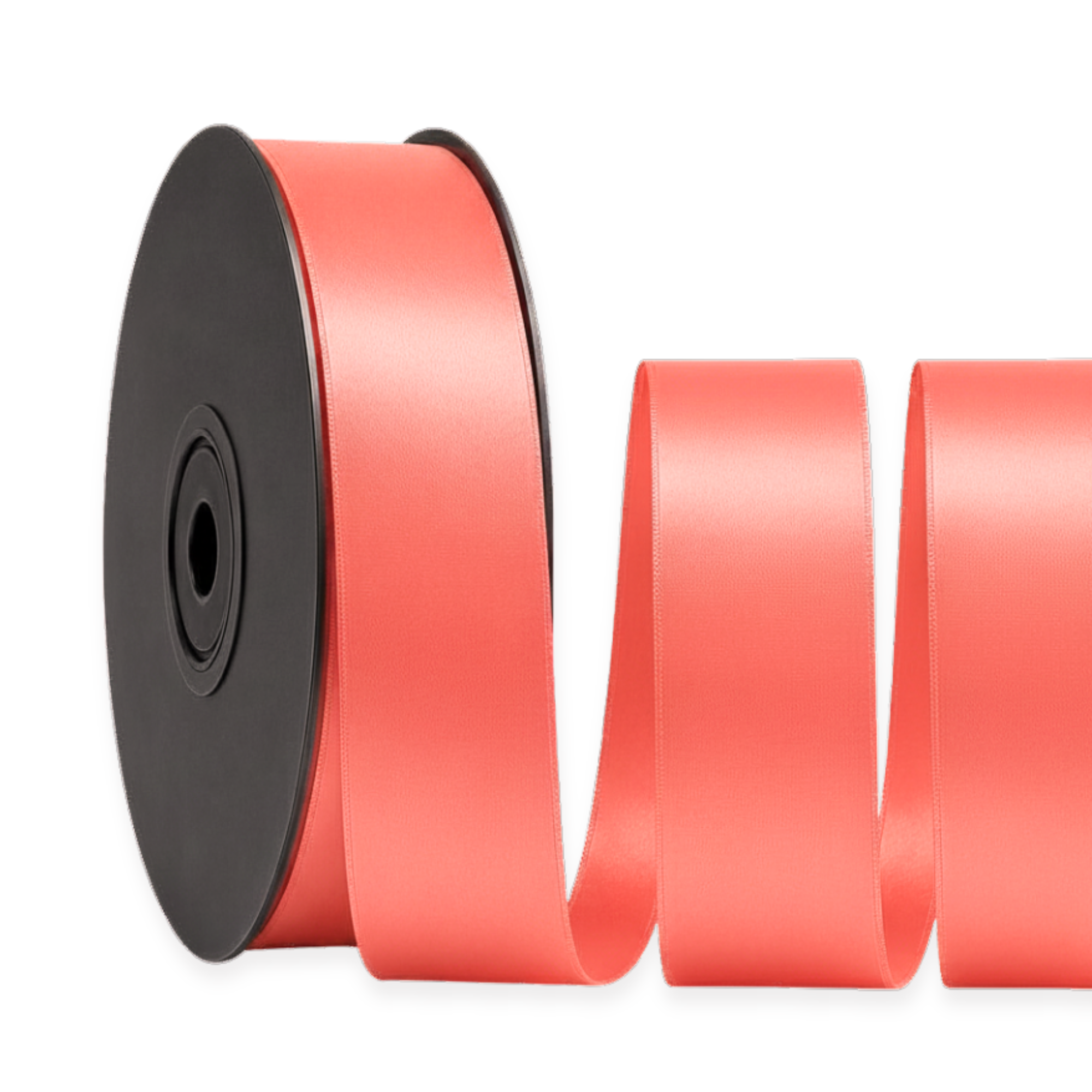 Deluxe-Satinbandrolle, beidseitig verwendbar, 25 m – Breiten 3–63 mm – Oeko-Tex Standard 100