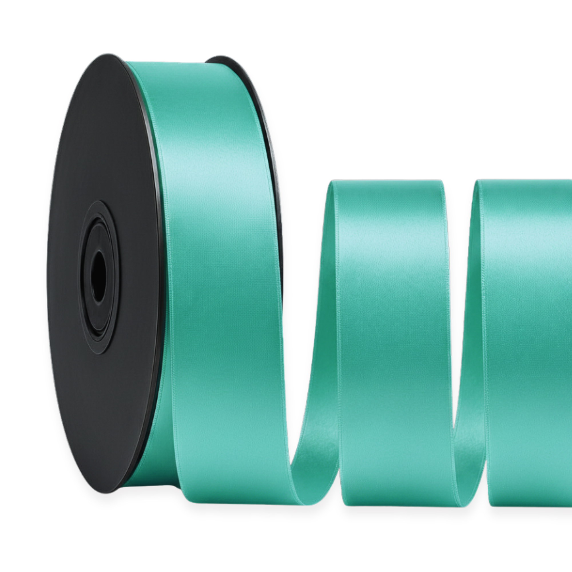 Deluxe-Satinbandrolle, beidseitig verwendbar, 25 m – Breiten 3–63 mm – Oeko-Tex Standard 100