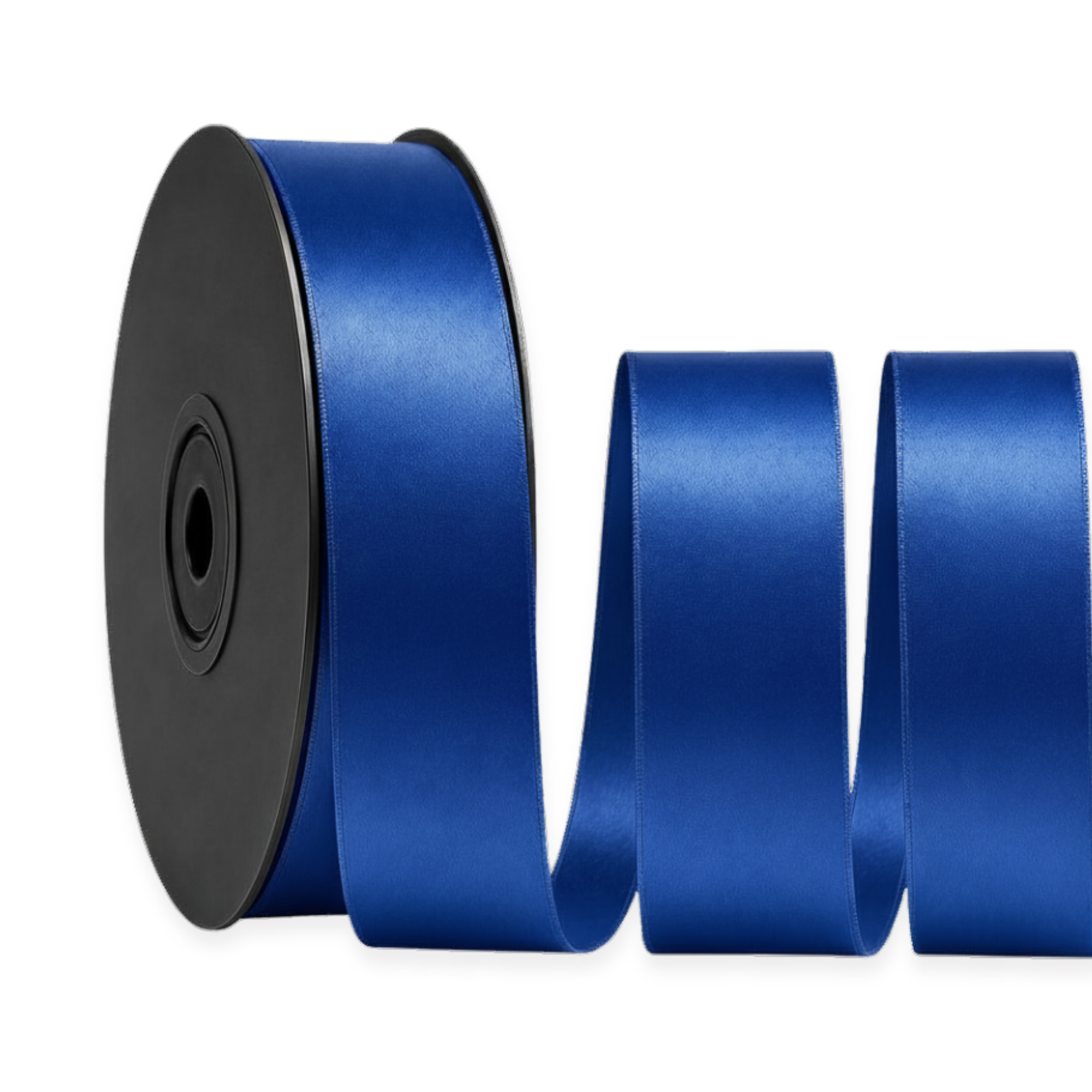 Deluxe-Satinbandrolle, beidseitig verwendbar, 25 m – Breiten 3–63 mm – Oeko-Tex Standard 100