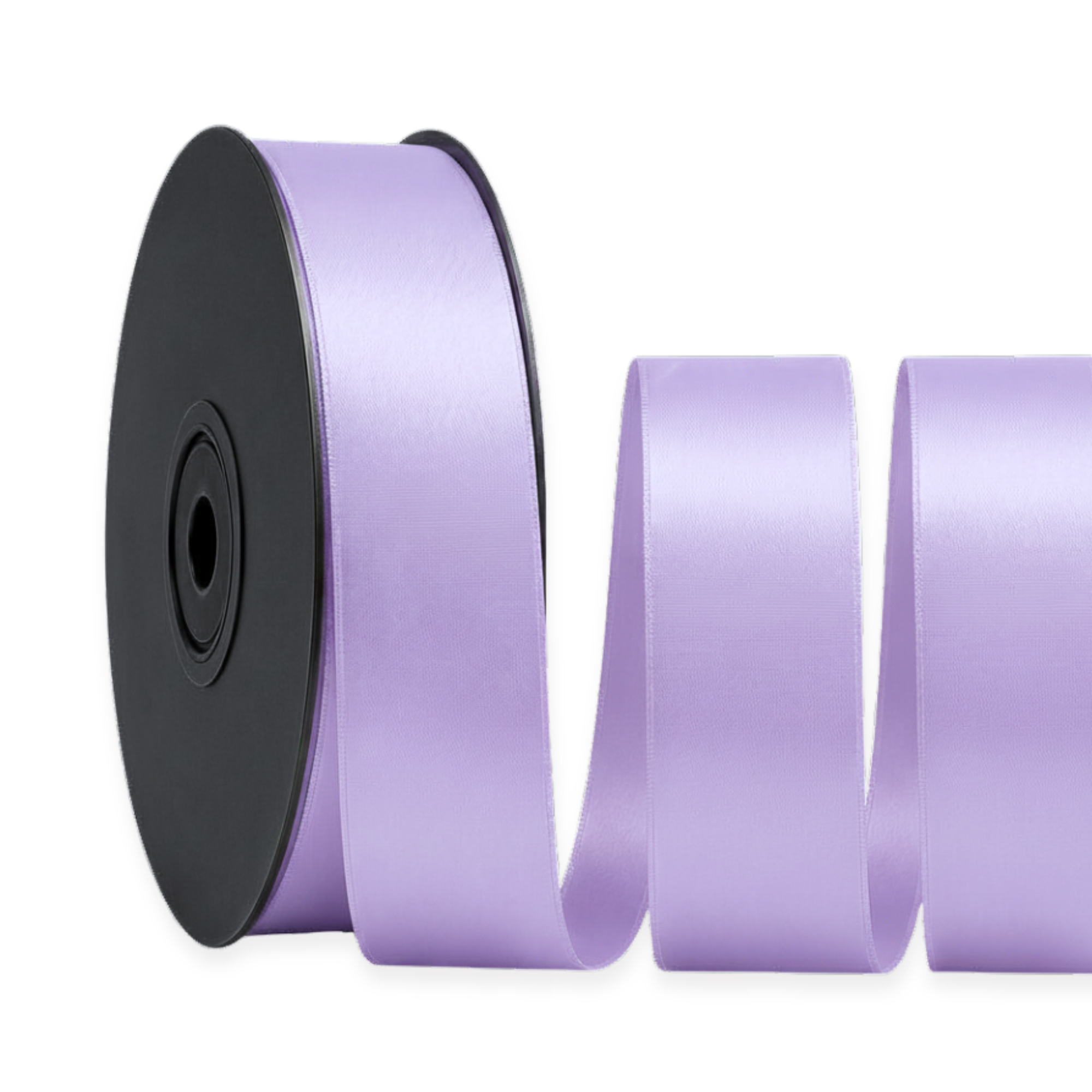 Deluxe-Satinbandrolle, beidseitig verwendbar, 25 m – Breiten 3–63 mm – Oeko-Tex Standard 100