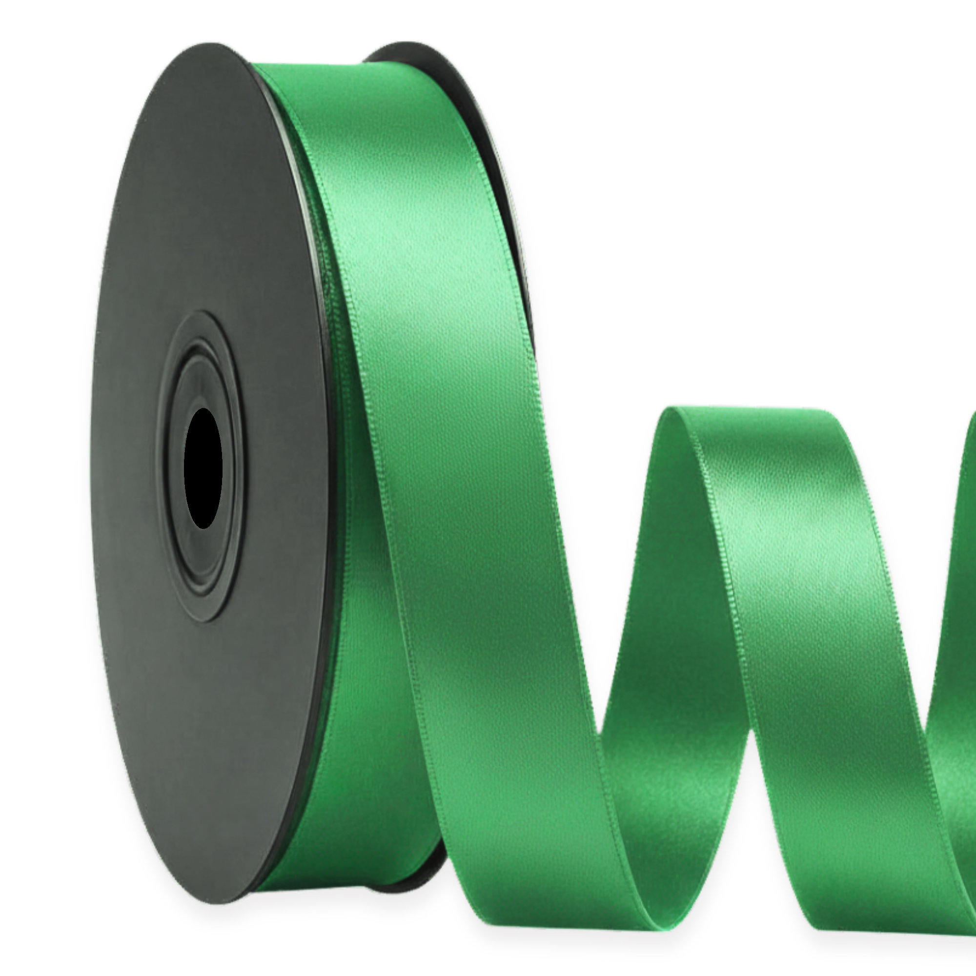 Deluxe-Satinbandrolle, beidseitig verwendbar, 25 m – Breiten 3–63 mm – Oeko-Tex Standard 100