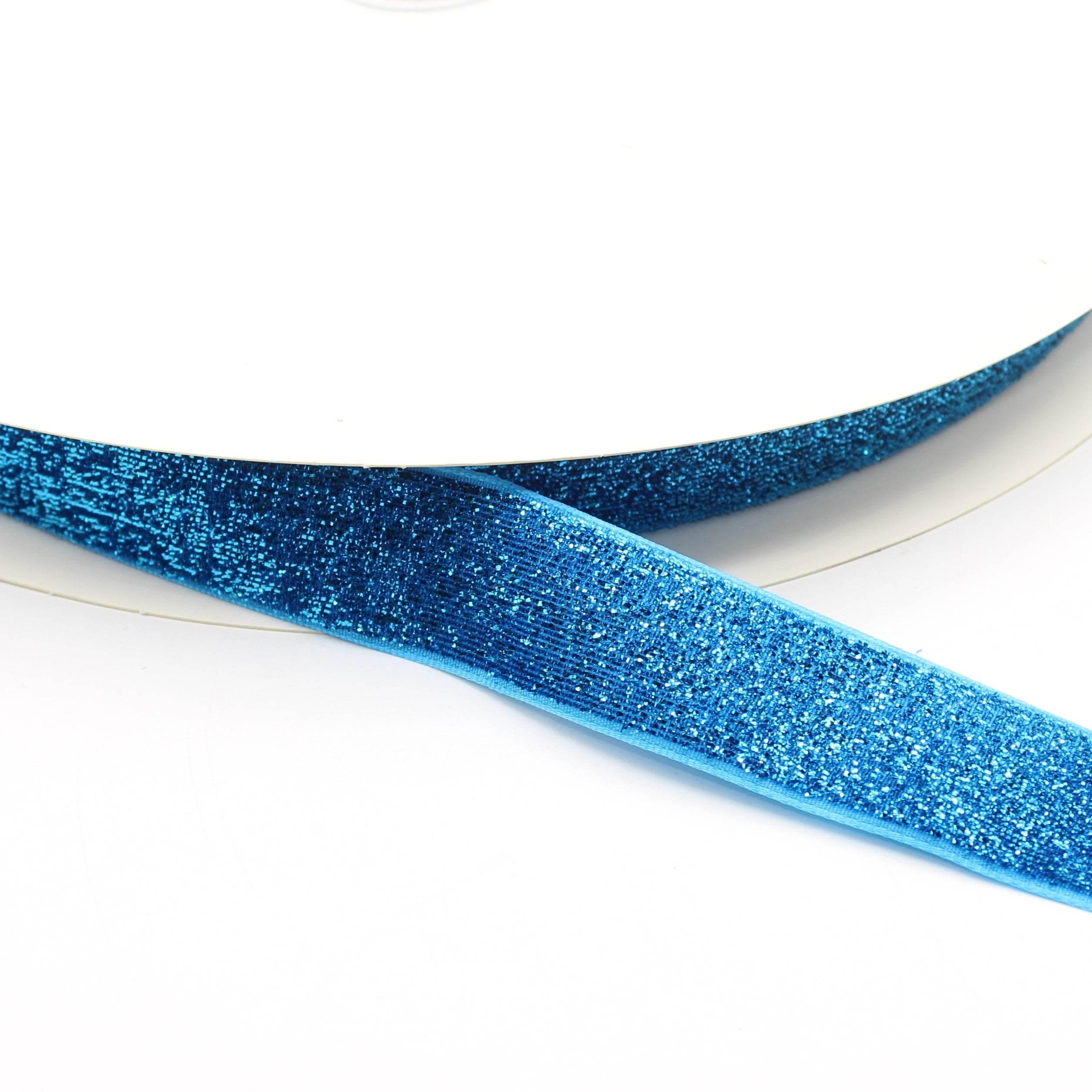 5 Meters 10 / 15 / 25mm Glitter Lurex Velvet Ribbons #VEL1502 - ACCESSOIRES LEDUC BV