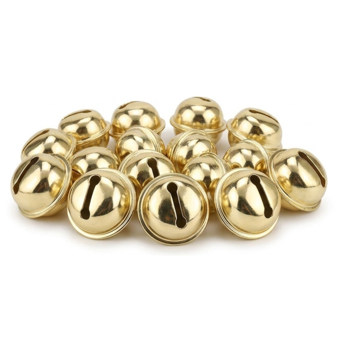 Sewing Jingle Bells 13, 18 & 30mm – Gold & Silver – 20 pcs