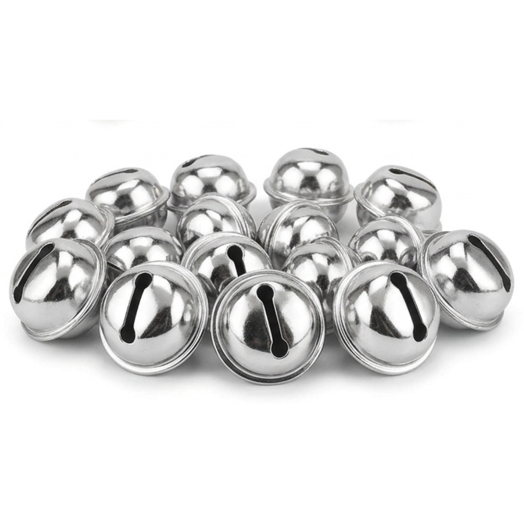 Sewing Jingle Bells 13, 18 & 30mm – Gold & Silver – 20 pcs