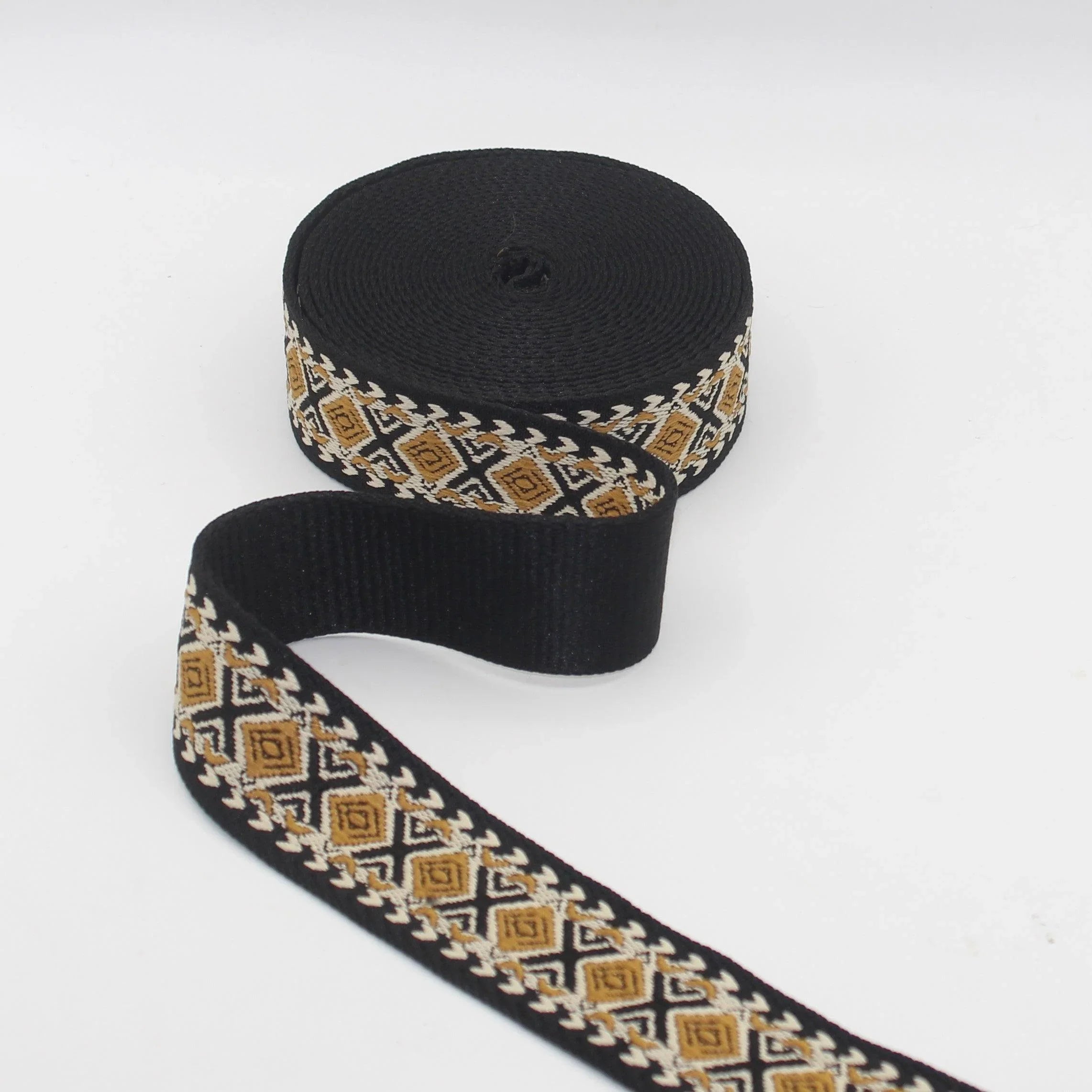 40mm Geometric "X" Webbing 5/10/45mt #RUB3543 - ACCESSOIRES LEDUC BV