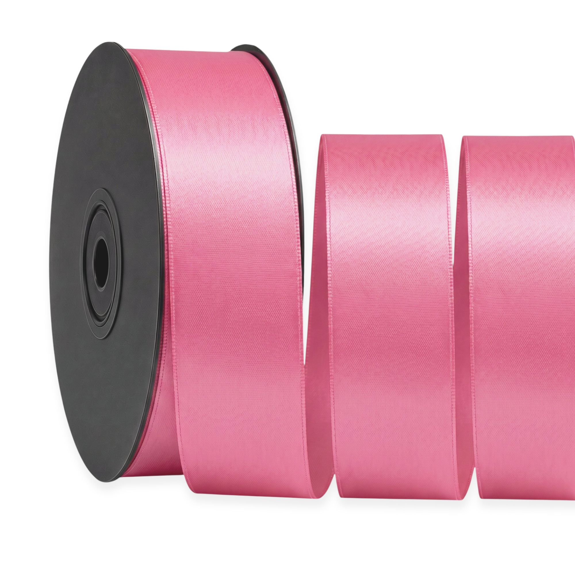 Deluxe-Satinbandrolle, beidseitig verwendbar, 25 m – Breiten 3–63 mm – Oeko-Tex Standard 100
