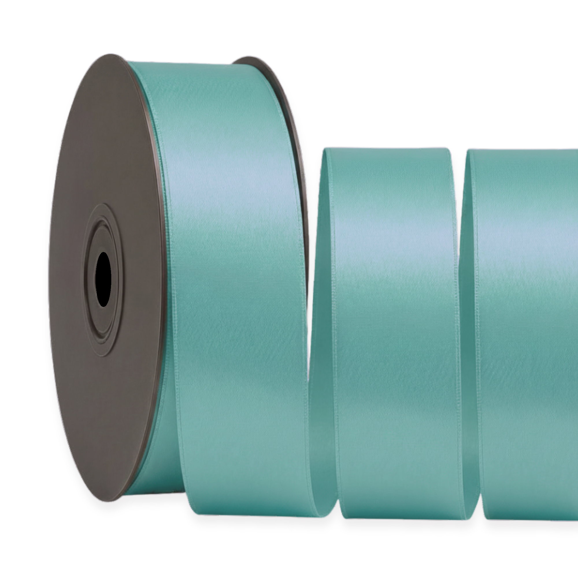 Deluxe-Satinbandrolle, beidseitig verwendbar, 25 m – Breiten 3–63 mm – Oeko-Tex Standard 100