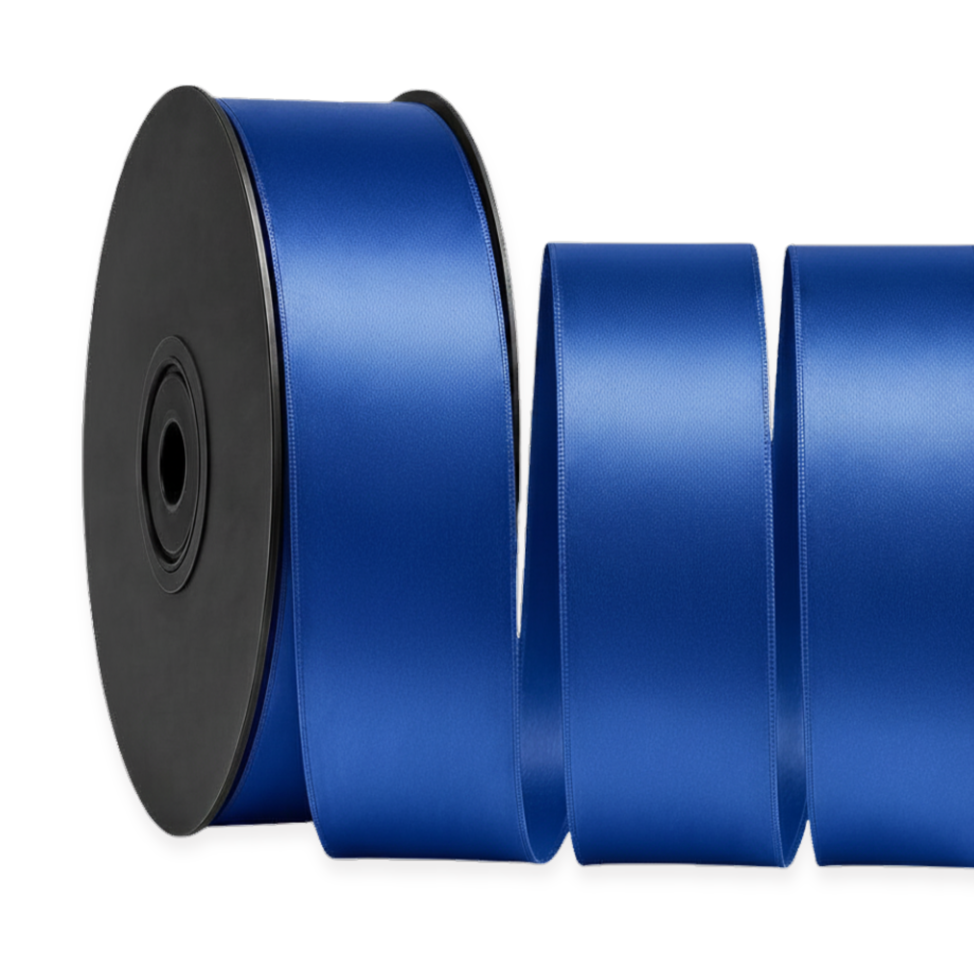Deluxe-Satinbandrolle, beidseitig verwendbar, 25 m – Breiten 3–63 mm – Oeko-Tex Standard 100