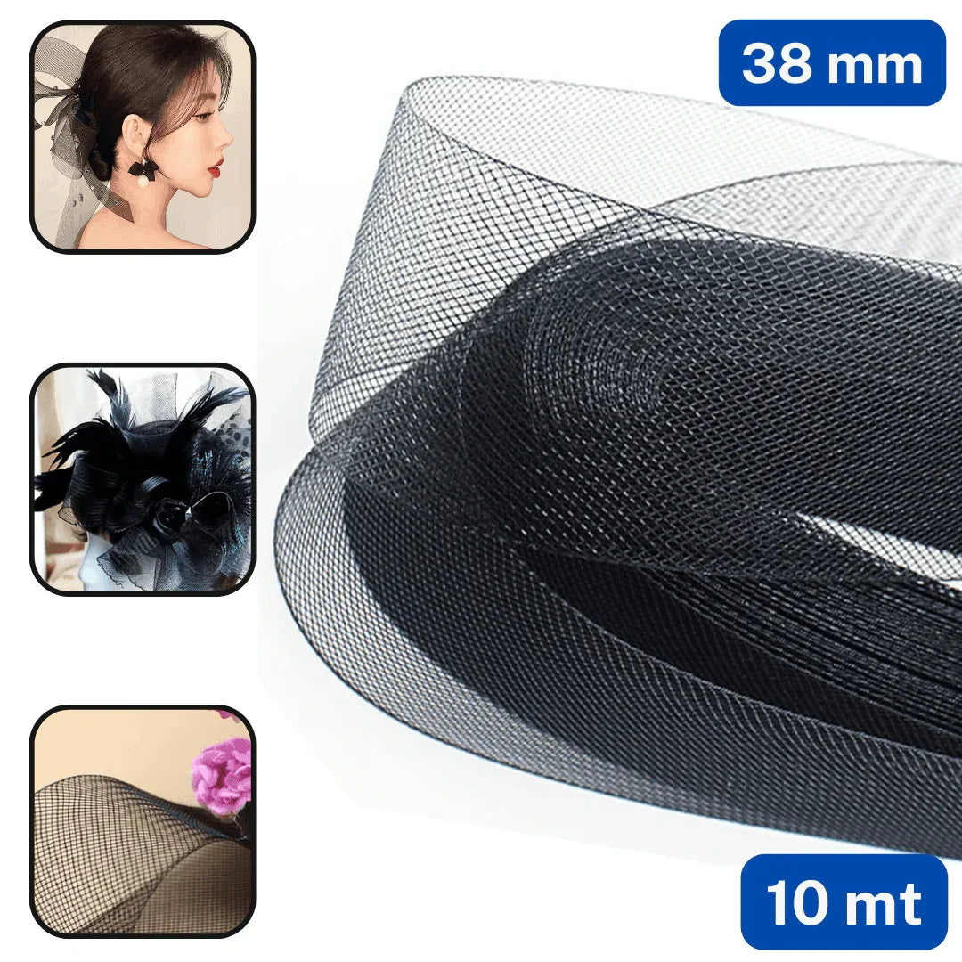 10 meters Horsehair Tape Black or White 25mm 38mm or 80mm - ACCESSOIRES LEDUC BV