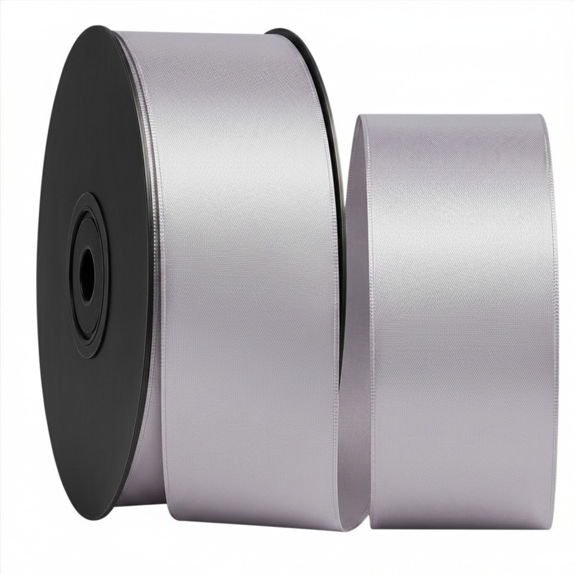 Deluxe-Satinbandrolle, beidseitig verwendbar, 25 m – Breiten 3–63 mm – Oeko-Tex Standard 100