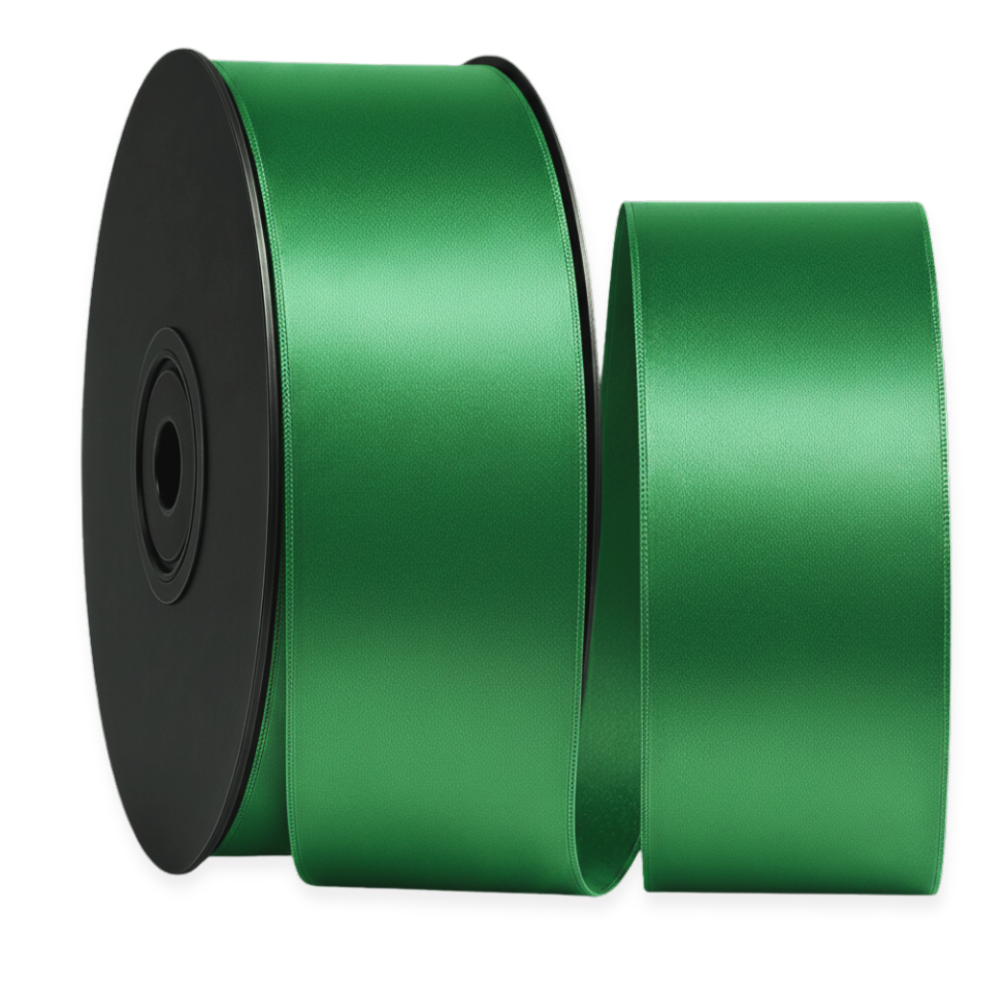 Deluxe-Satinbandrolle, beidseitig verwendbar, 25 m – Breiten 3–63 mm – Oeko-Tex Standard 100