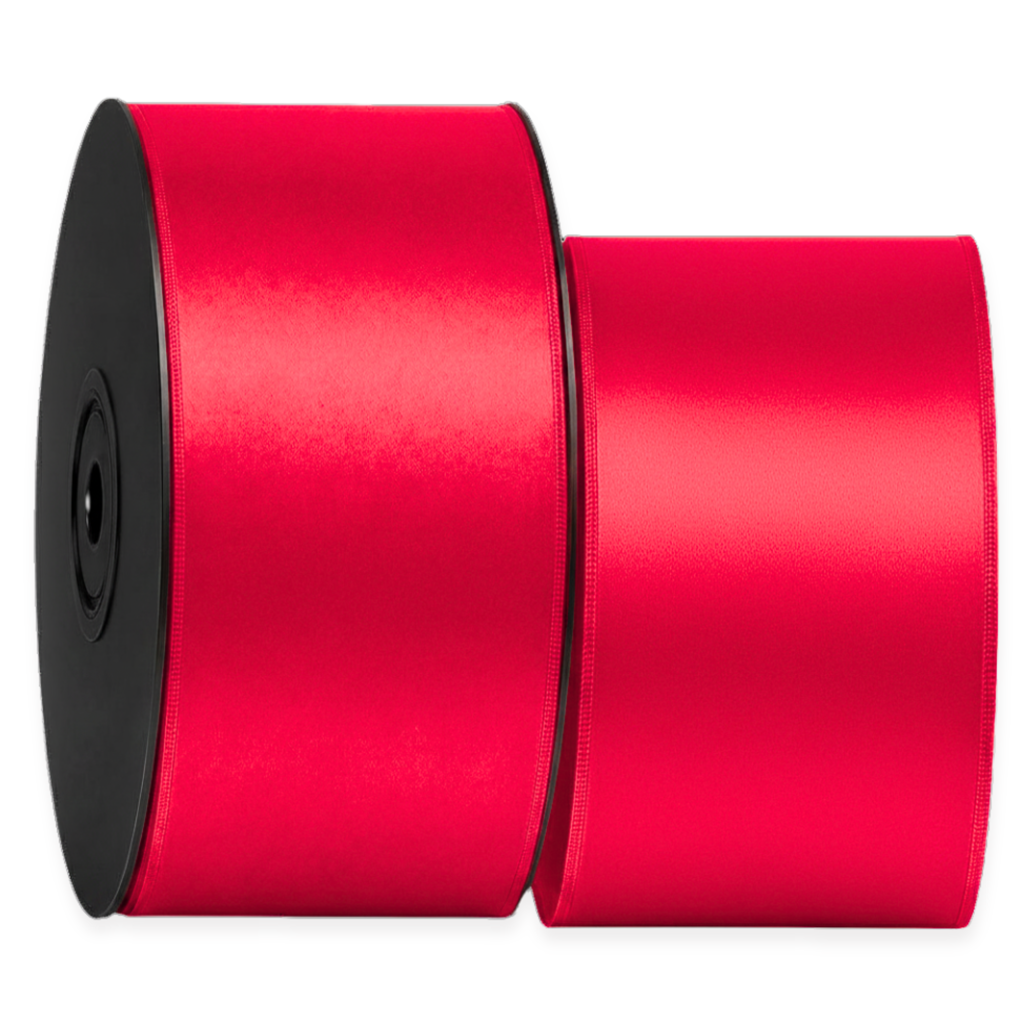 Deluxe-Satinbandrolle, beidseitig verwendbar, 25 m – Breiten 3–63 mm – Oeko-Tex Standard 100