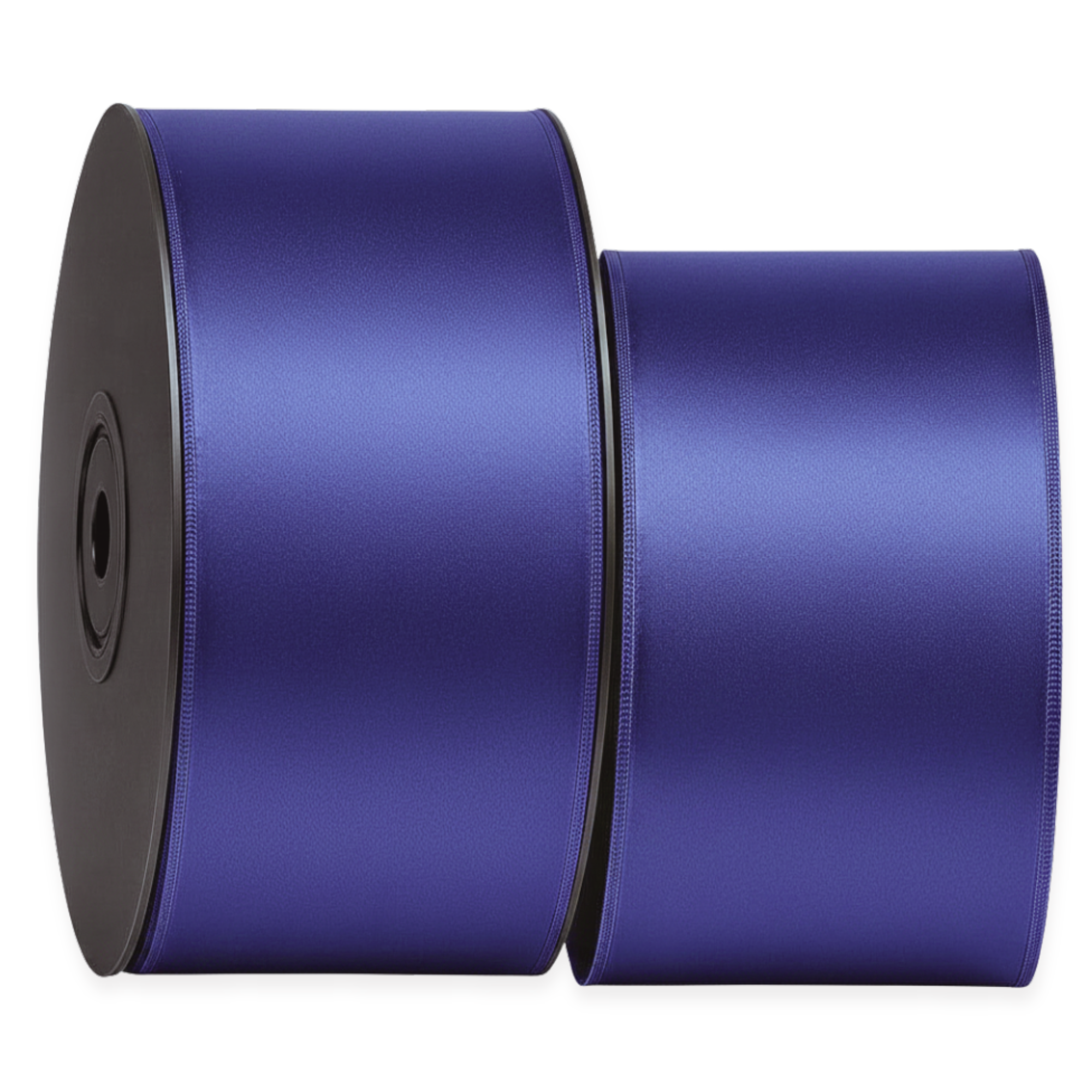 Deluxe-Satinbandrolle, beidseitig verwendbar, 25 m – Breiten 3–63 mm – Oeko-Tex Standard 100