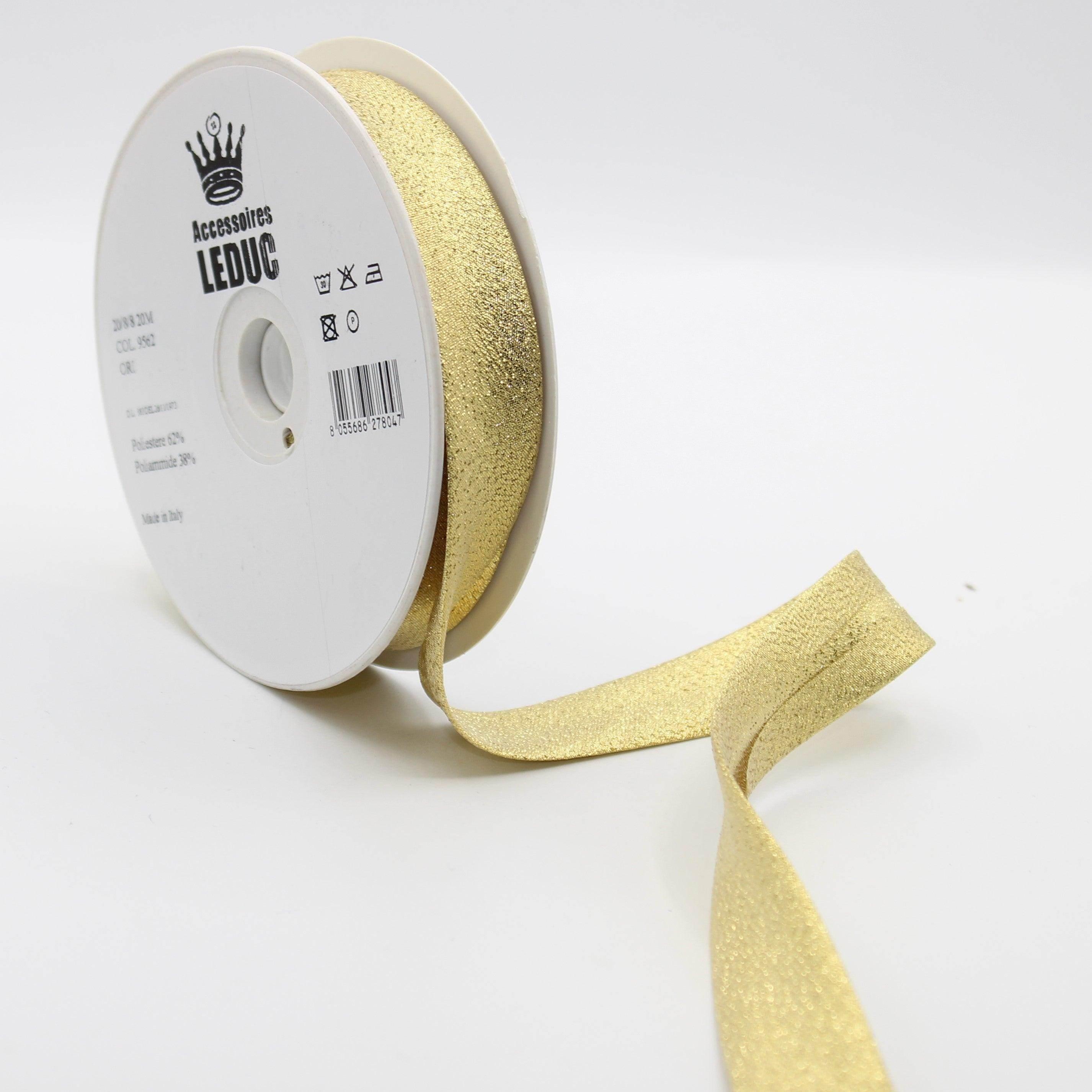 20MT or 100MT - LUREX BIAS BINDING / 20mm (20+8+8mm) #SBI524 - ACCESSOIRES LEDUC BV