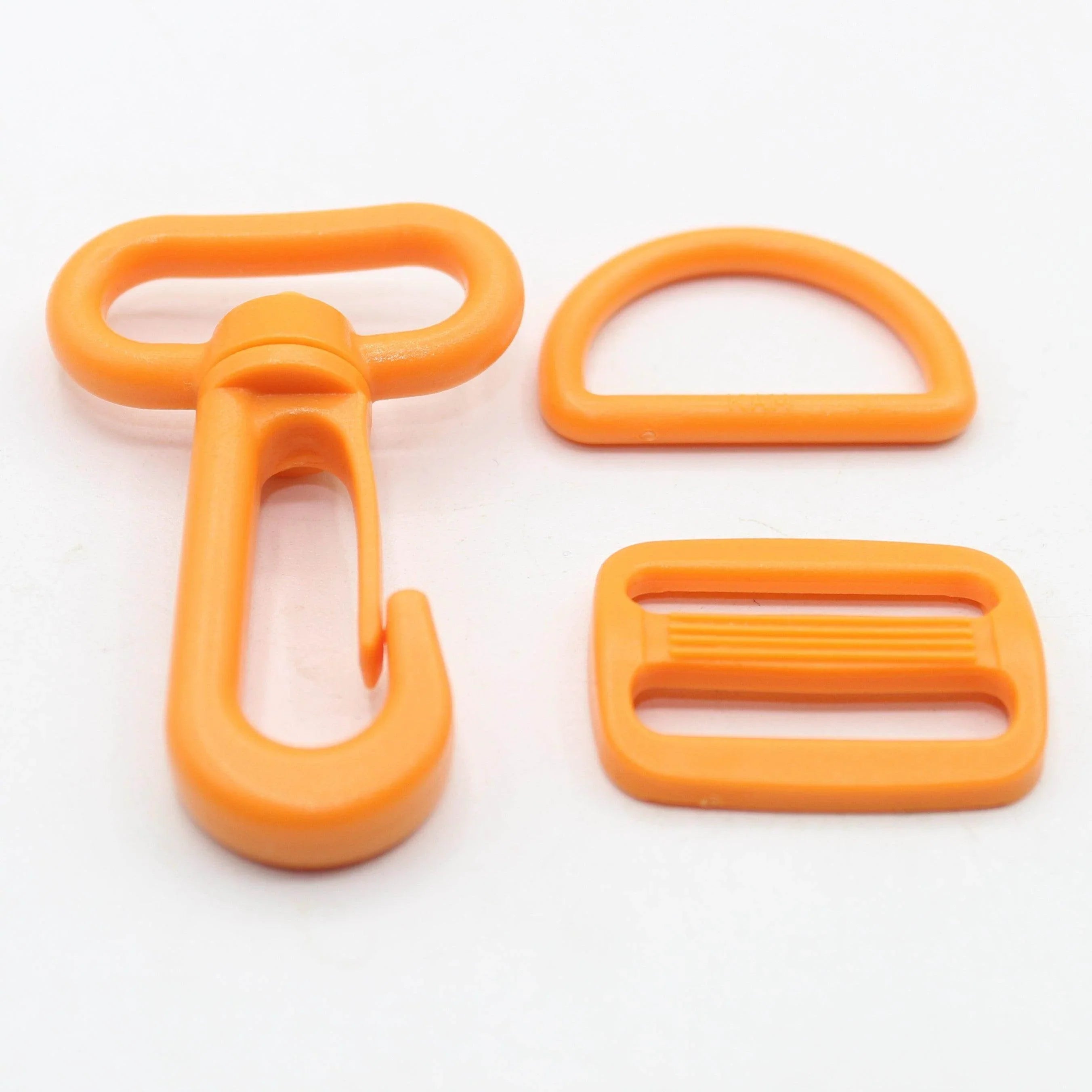 Set of 3 Colourful Nylon Buckles (1 fast clip + 1 sliding buckle + 1 D Ring) - 20mm/25mm - ACCESSOIRES LEDUC BV