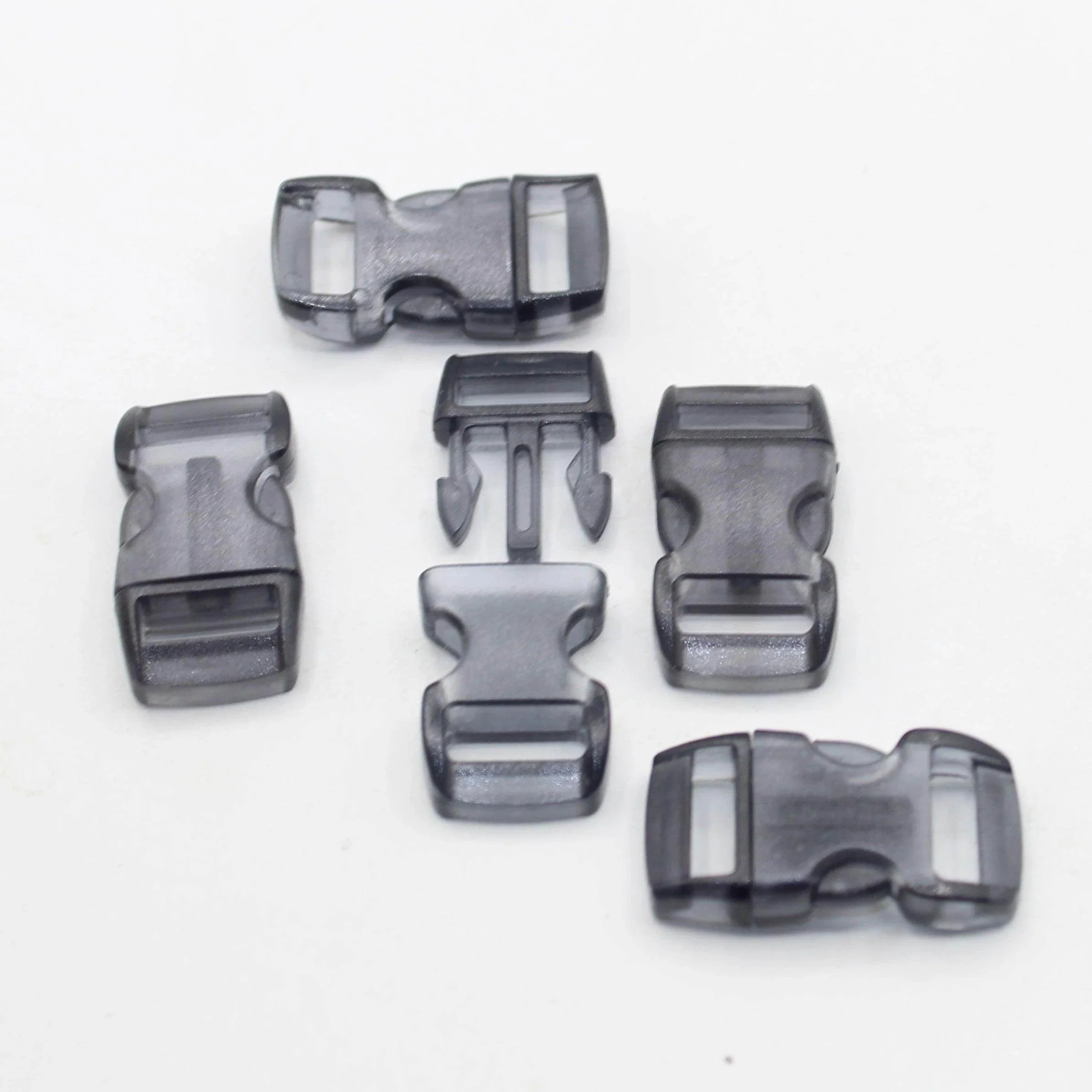 Set of 5 Transparent Coloured Clipsable Buckles 10mm #BNY3515 - ACCESSOIRES LEDUC BV