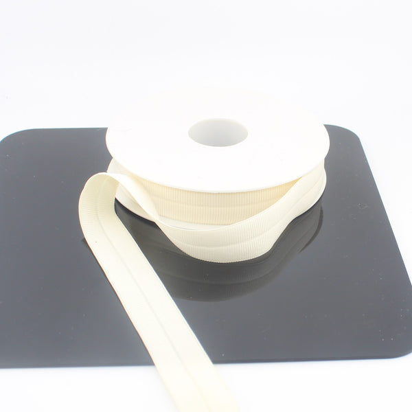 Bordatura diagonale elastica in gros-grain 20 mm x 10 m | Nastro elastico prefolded per bordi (ELA3617)